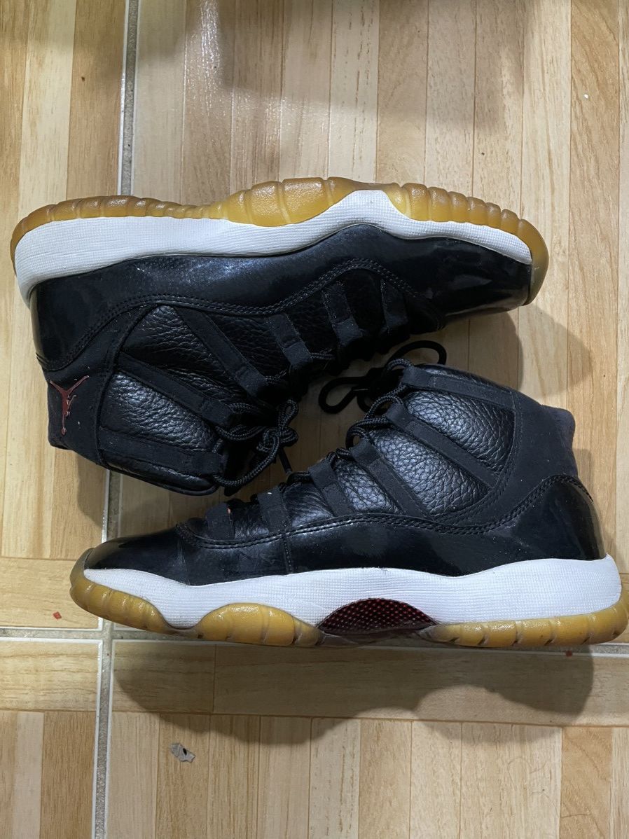 Jordan Brand Air Jordan 11 378038-002 Black Basketball Sneakers Size 5.5y Size US 5.5 / IT 35.5 - 2 Thumbnail