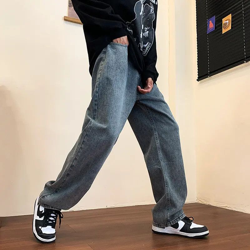Japanese Brand Retro loose straight leg wide leg jeans Size US 30 / EU 46 - 4 Thumbnail