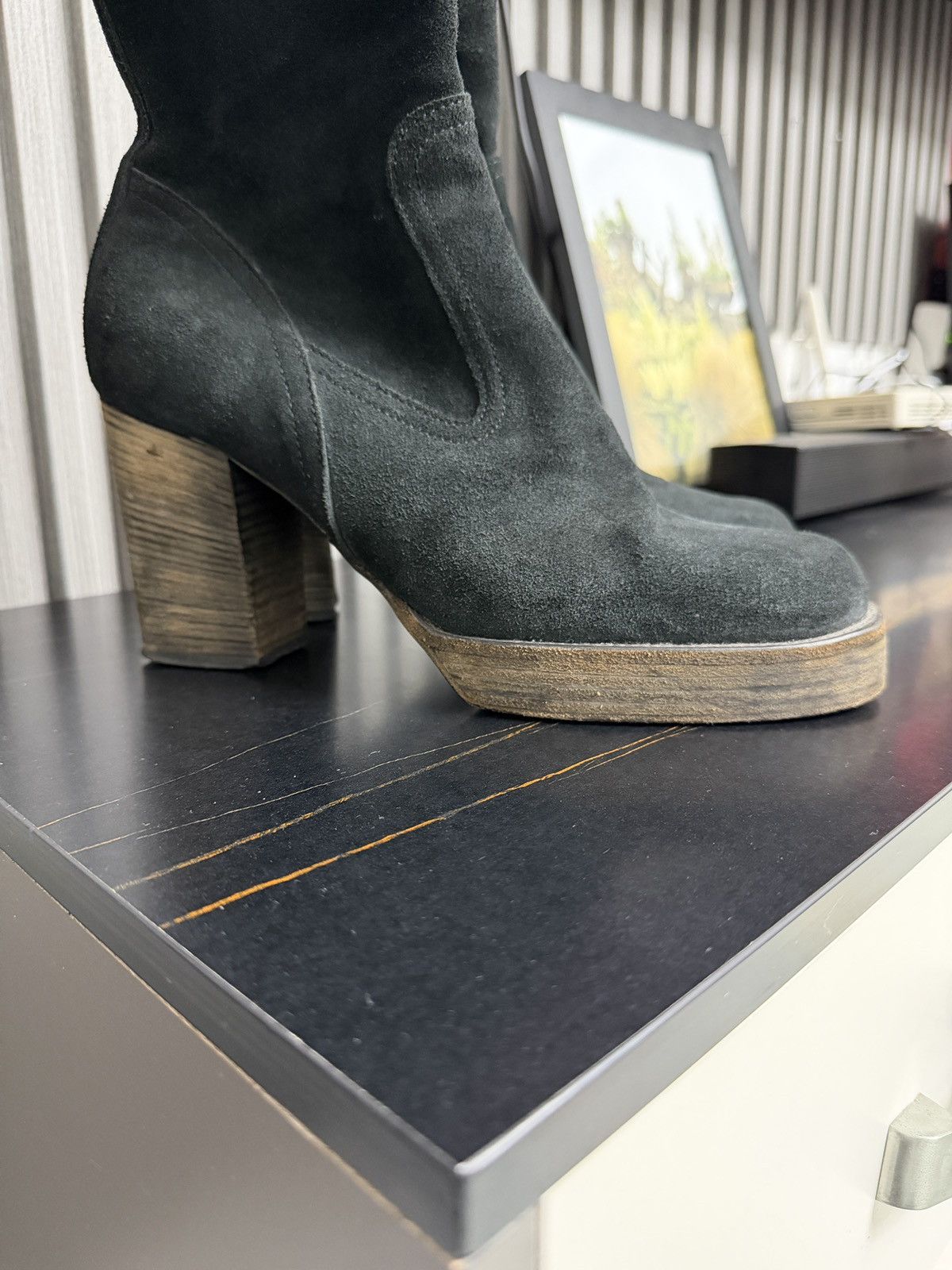 Rick Owens 🦂😮‍💨Ss05 SCORPIO suede heel Boots Size US 9 / EU 42 - 12 Thumbnail