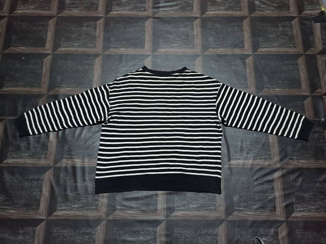 Designer × Japanese Brand × Uniqlo Barbara Rhil x Uniqlo stripe Sweatshirt Size XL / US 12-14 / IT 48-50 - 2 Thumbnail