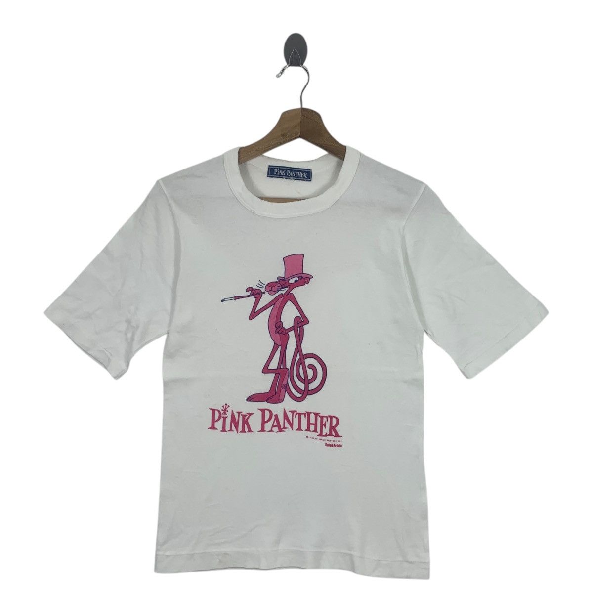 Vintage Vintage 90’ PINK PANTHER CARTOON Detective Tee Shirt Top Size XS / US 0-2 / IT 36-38 - 1 Thumbnail