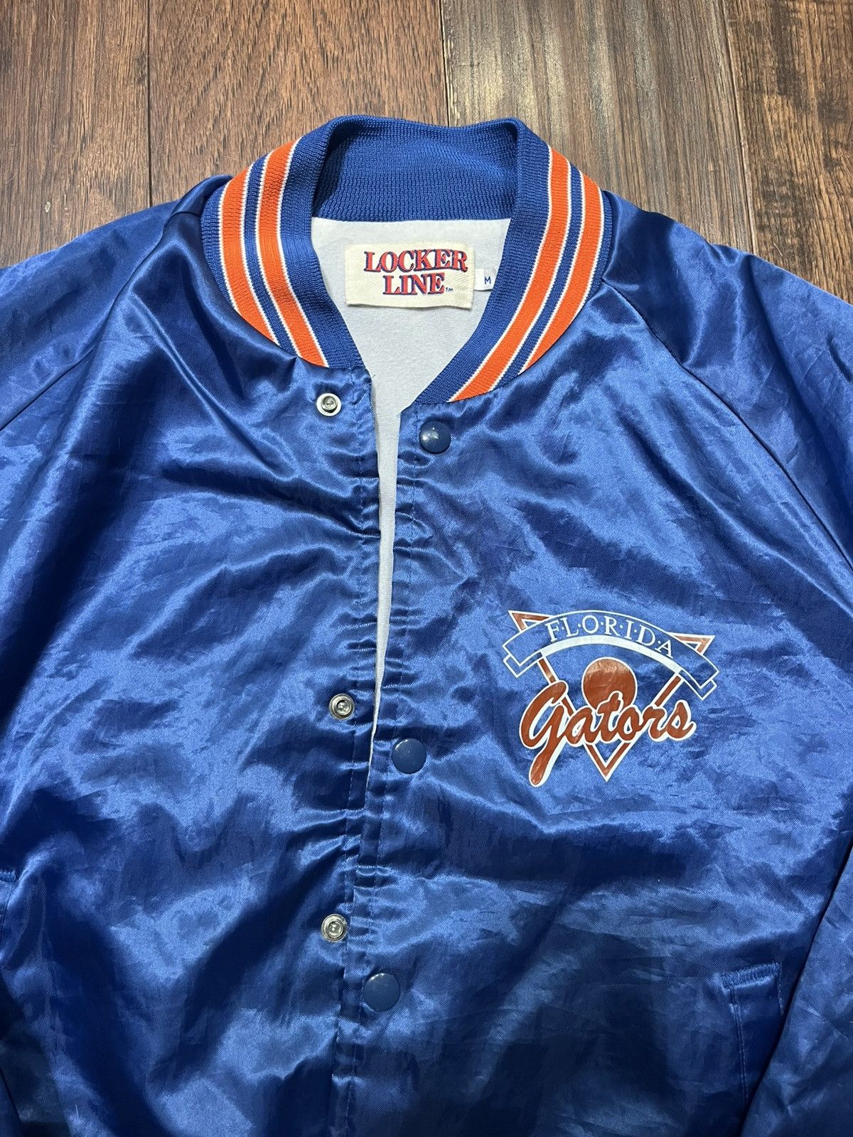 NCAA Vintage Florida Gators Locker Line Satin Jacket Size US M / EU 48-50 / 2 - 3 Thumbnail