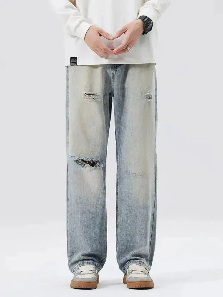 Japanese Brand American Ripped High Street Vintage Jeans Size US 30 / EU 46 - 1 Thumbnail