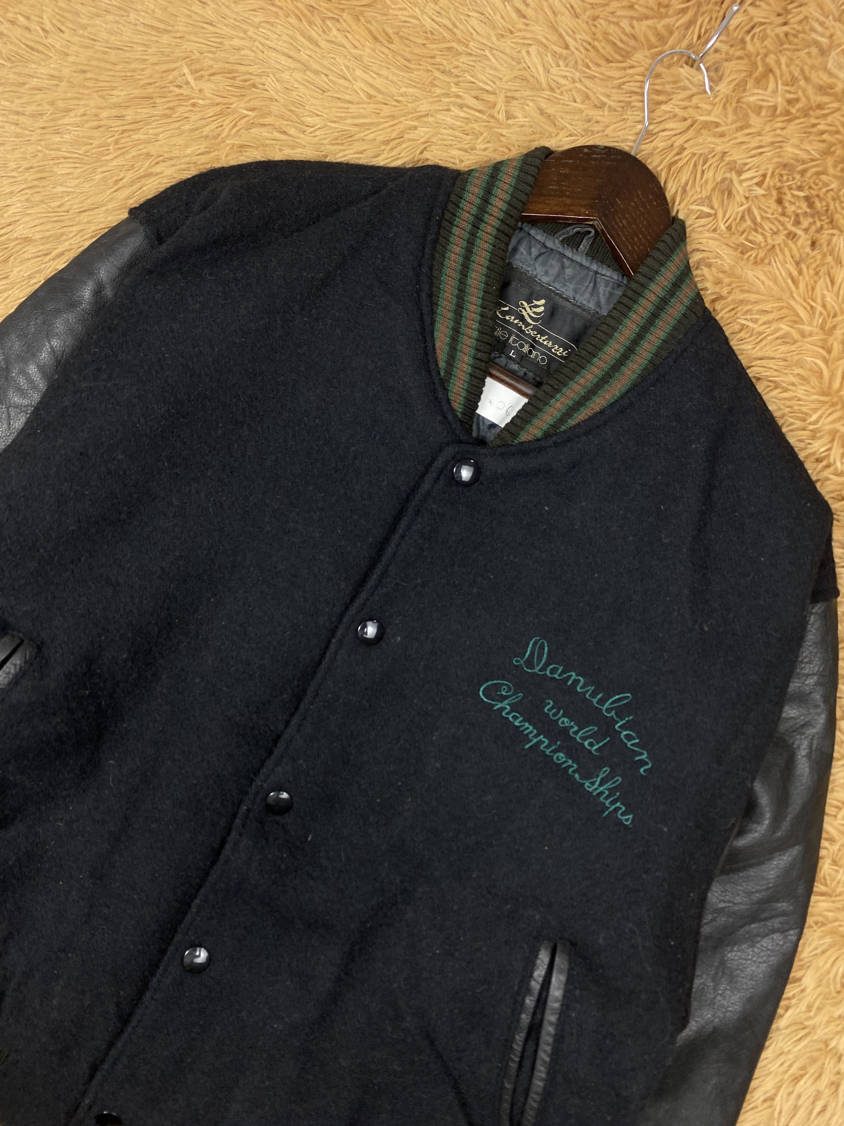 Vintage Vintage Official Rugby Leather Sleeve Varsity Jacket DJ0258 Size US L / EU 52-54 / 3 - 3 Thumbnail