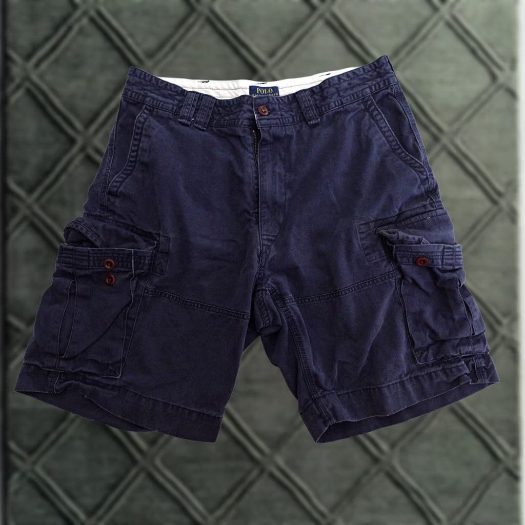 Polo Ralph Lauren VINTAGE Polo Ralph Lauren Shorts Adult Size 36 Cargo Navy Blue w Pockets Size US M / EU 48-50 / 2 - 1 Thumbnail