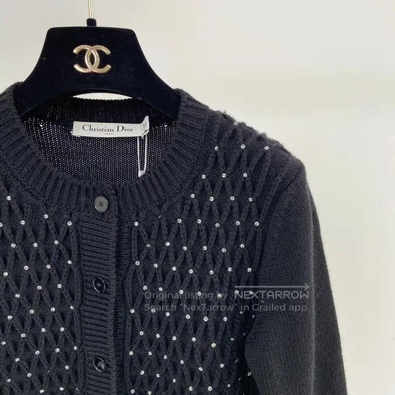 Dior Dior Black Wool Short Sleeve Sweater . Size S / US 4 / IT 40 - 3 Thumbnail