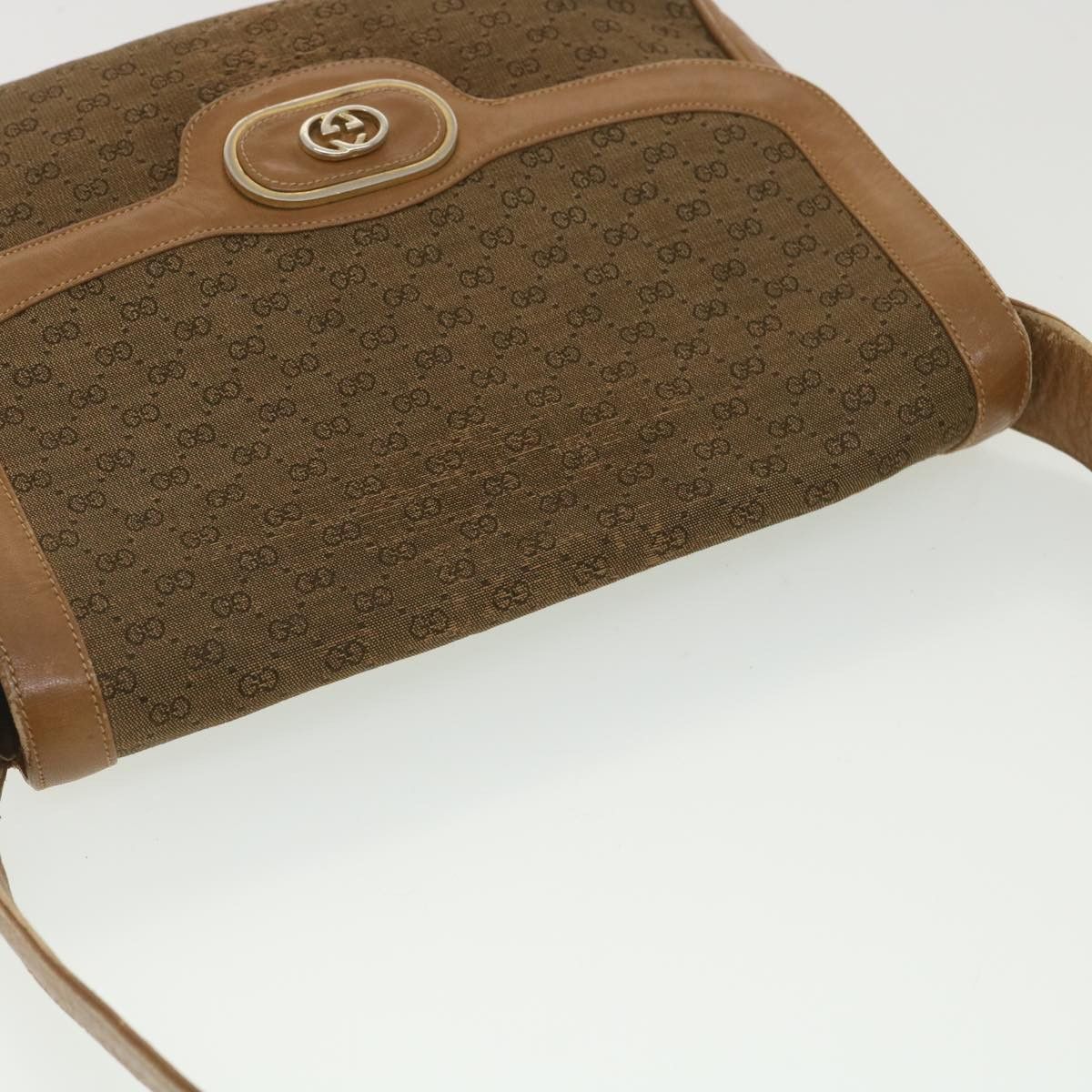 Gucci GUCCI Micro GG Canvas Shoulder Bag Beige Brown Size ONE SIZE - 6 Thumbnail