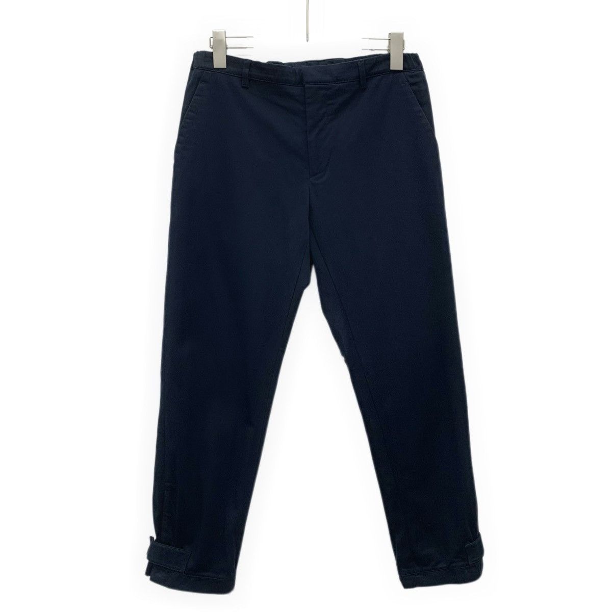 Prada Prada Navy Blue Velcro Cotton Casual Pants K26WX Size US 36 / EU 52 - 1 Thumbnail