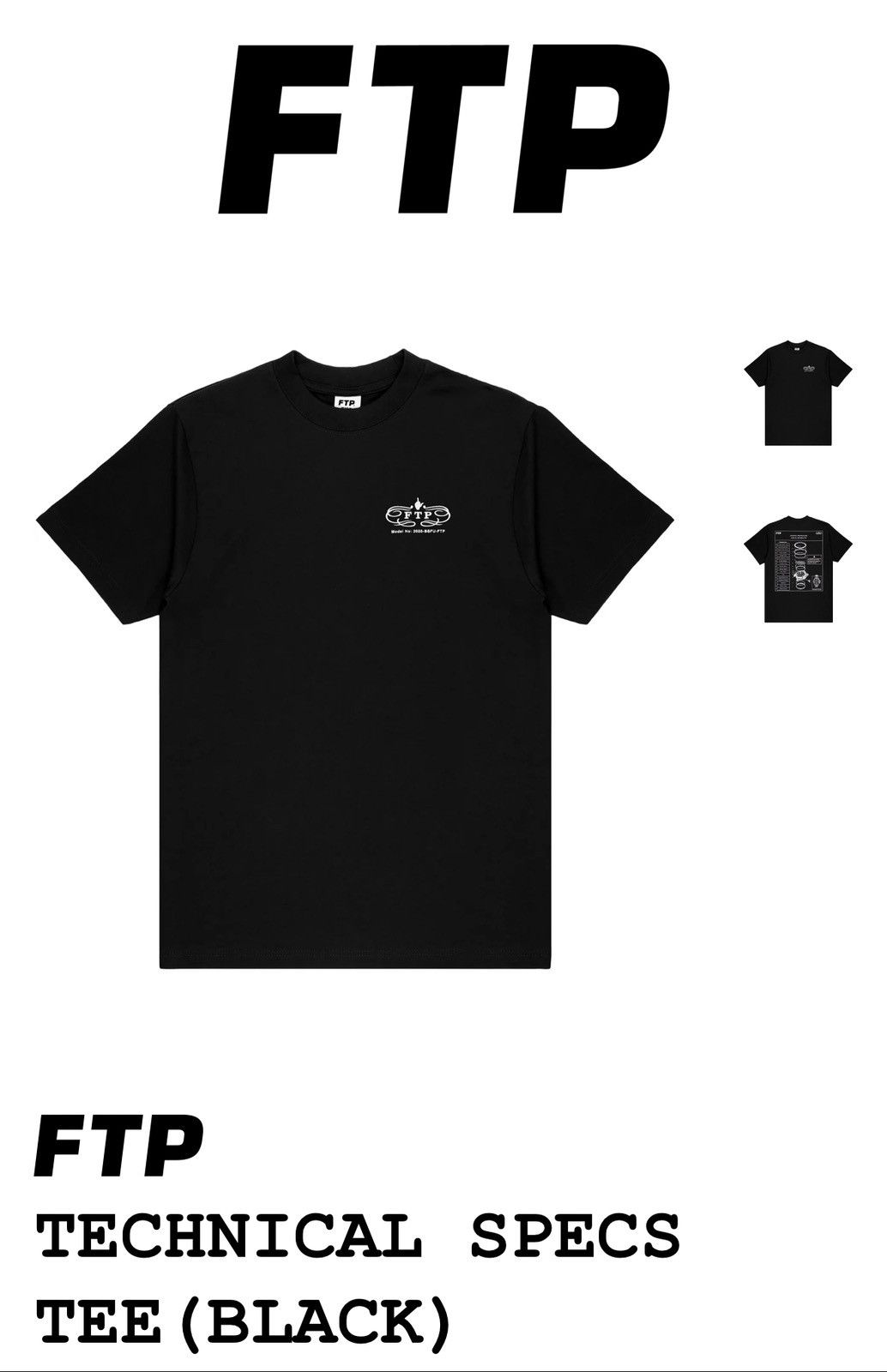 Fuck The Population × G59 Records FTP TECHNICAL SPECS TEE (M) Size US M / EU 48-50 / 2 - 4 Thumbnail
