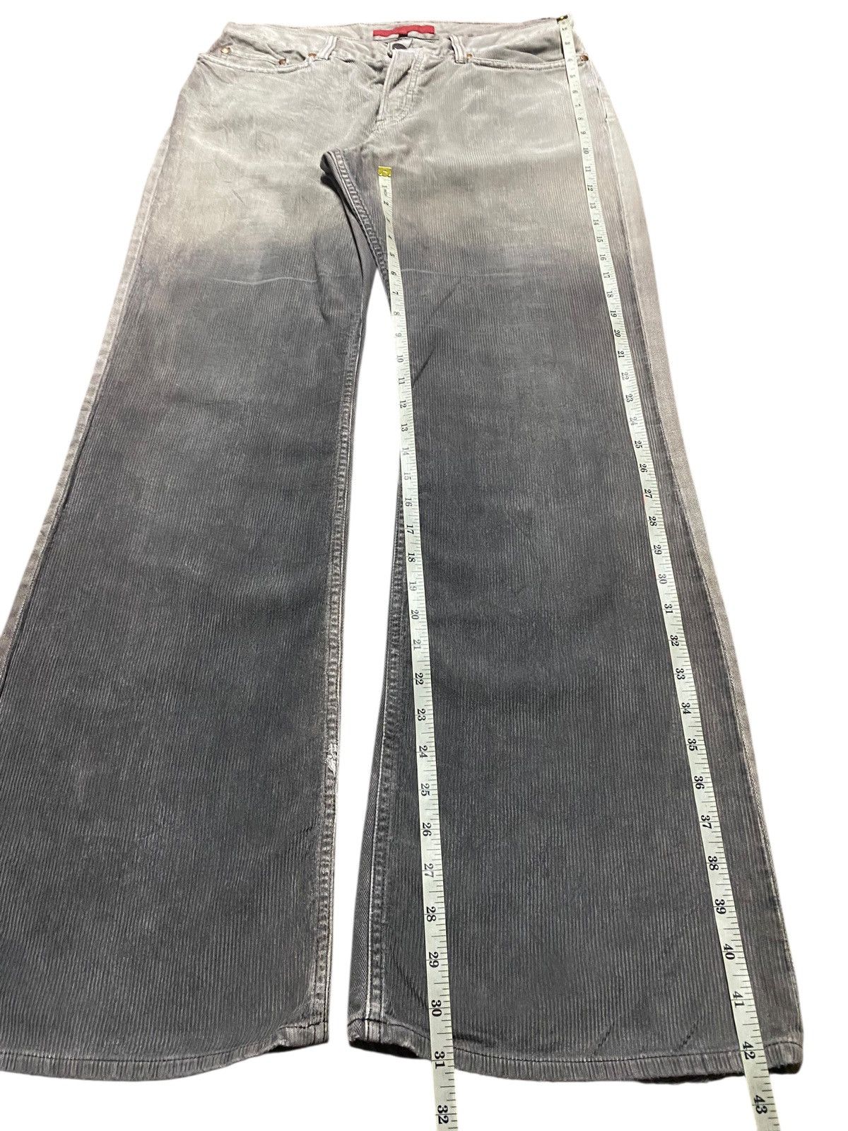 FCUK × French Connection Y2K Fuck Corduroy x Half Jeans Distressed Baggy Jeans Size US 32 / EU 48 - 16 Thumbnail