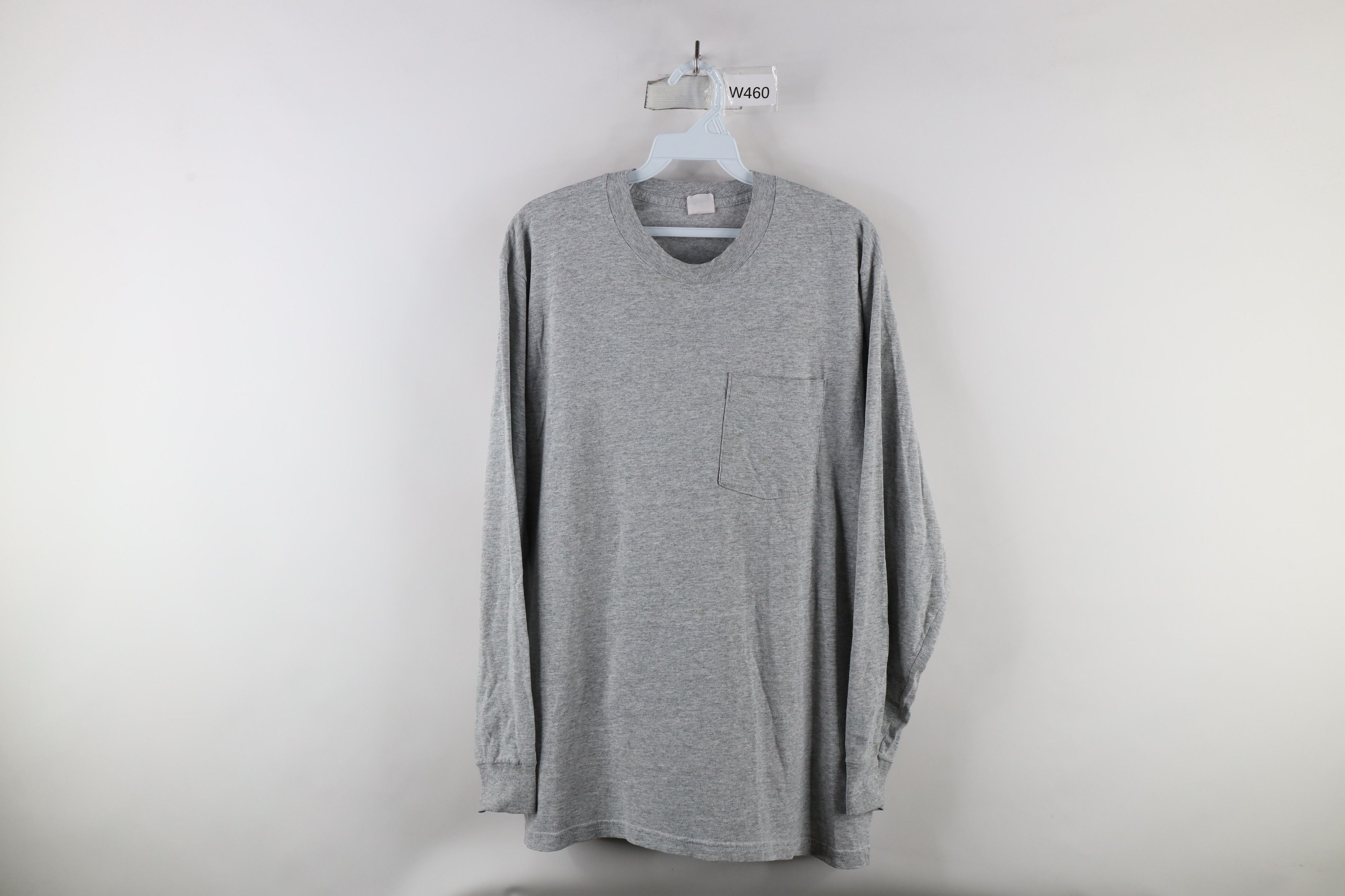 Vintage Vintage 90s Streetwear Long Sleeve T-Shirt Heather Gray USA Size US L / EU 52-54 / 3 - 1 Thumbnail