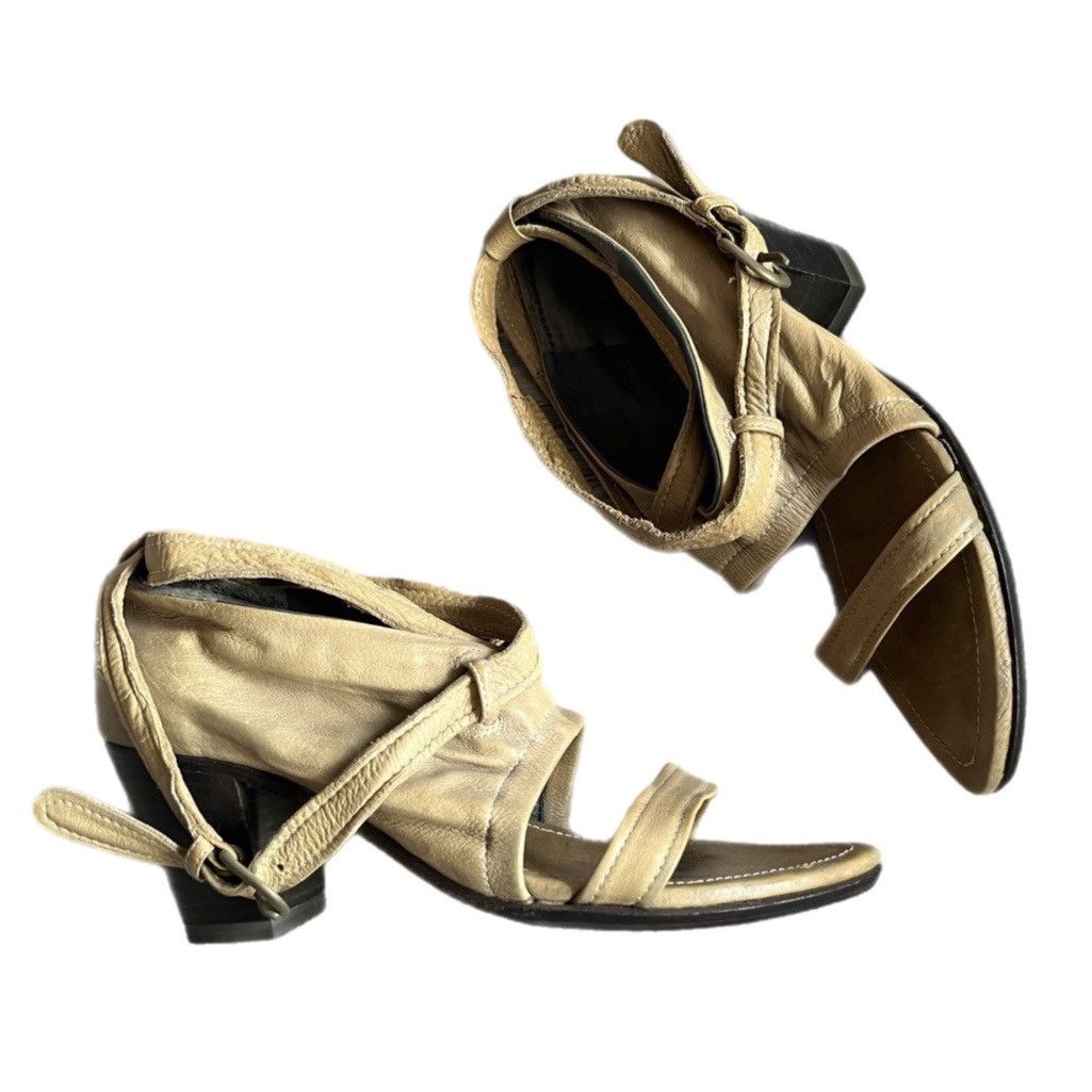 Japanese Brand × Maison MIHARA YASUHIRO mihara yasuhiro distressed leather strap sandals Size US 6 / IT 36 - 1 Thumbnail