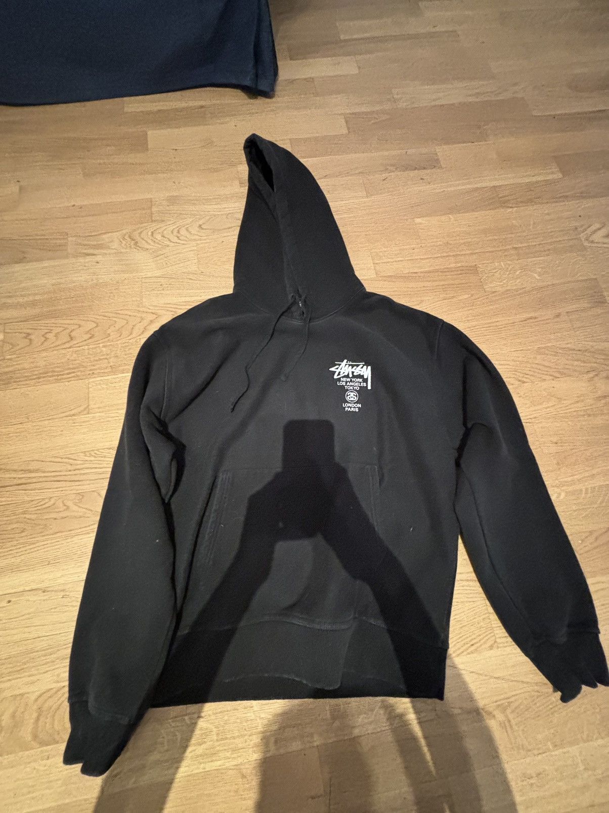 Stussy Stussy world tour black hoodie Size US L / EU 52-54 / 3 - 4 Thumbnail