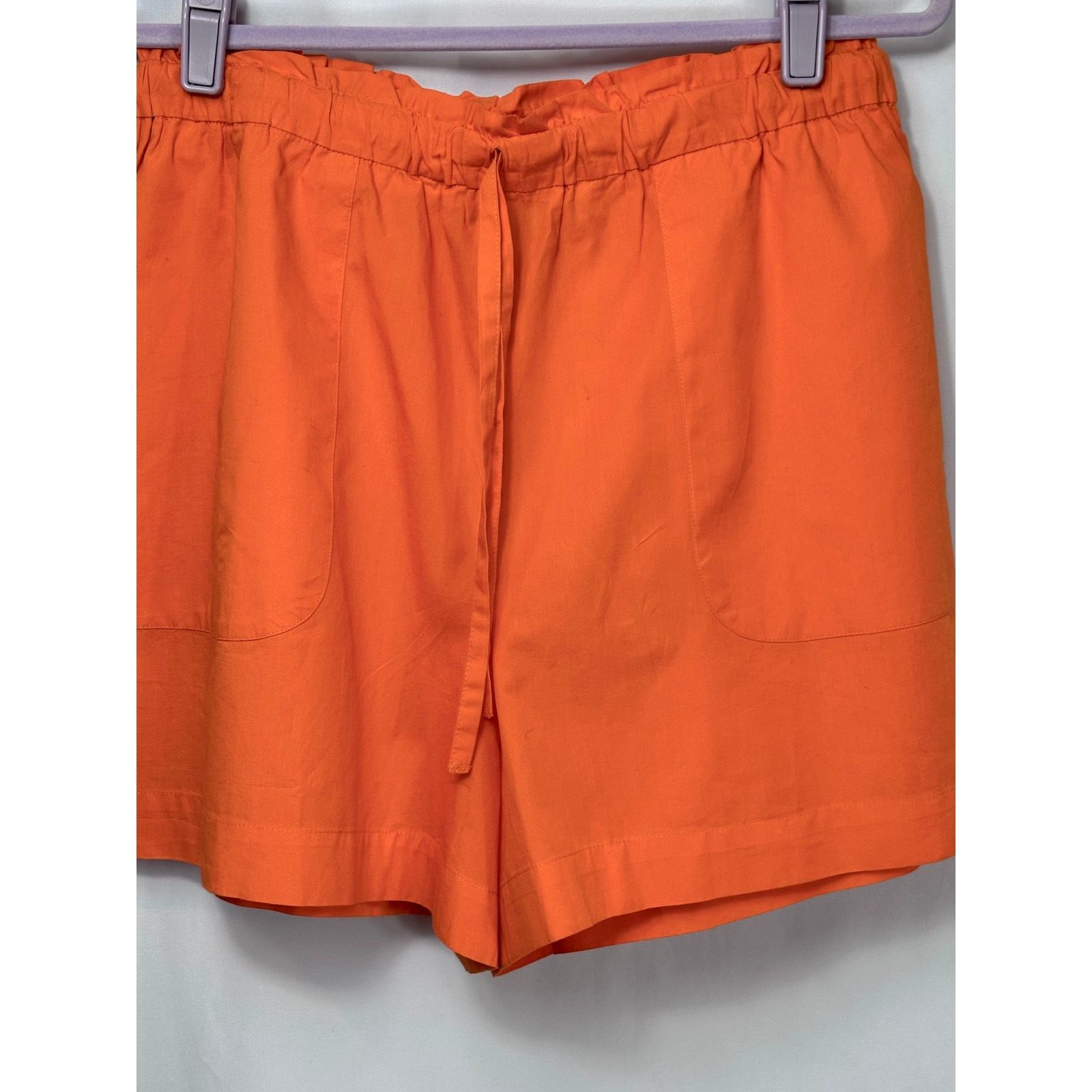 PIOMBO Piombo Drawstring Cotton Shorts with Pockets Orange size L Size 32" / US 10 / IT 46 - 7 Thumbnail