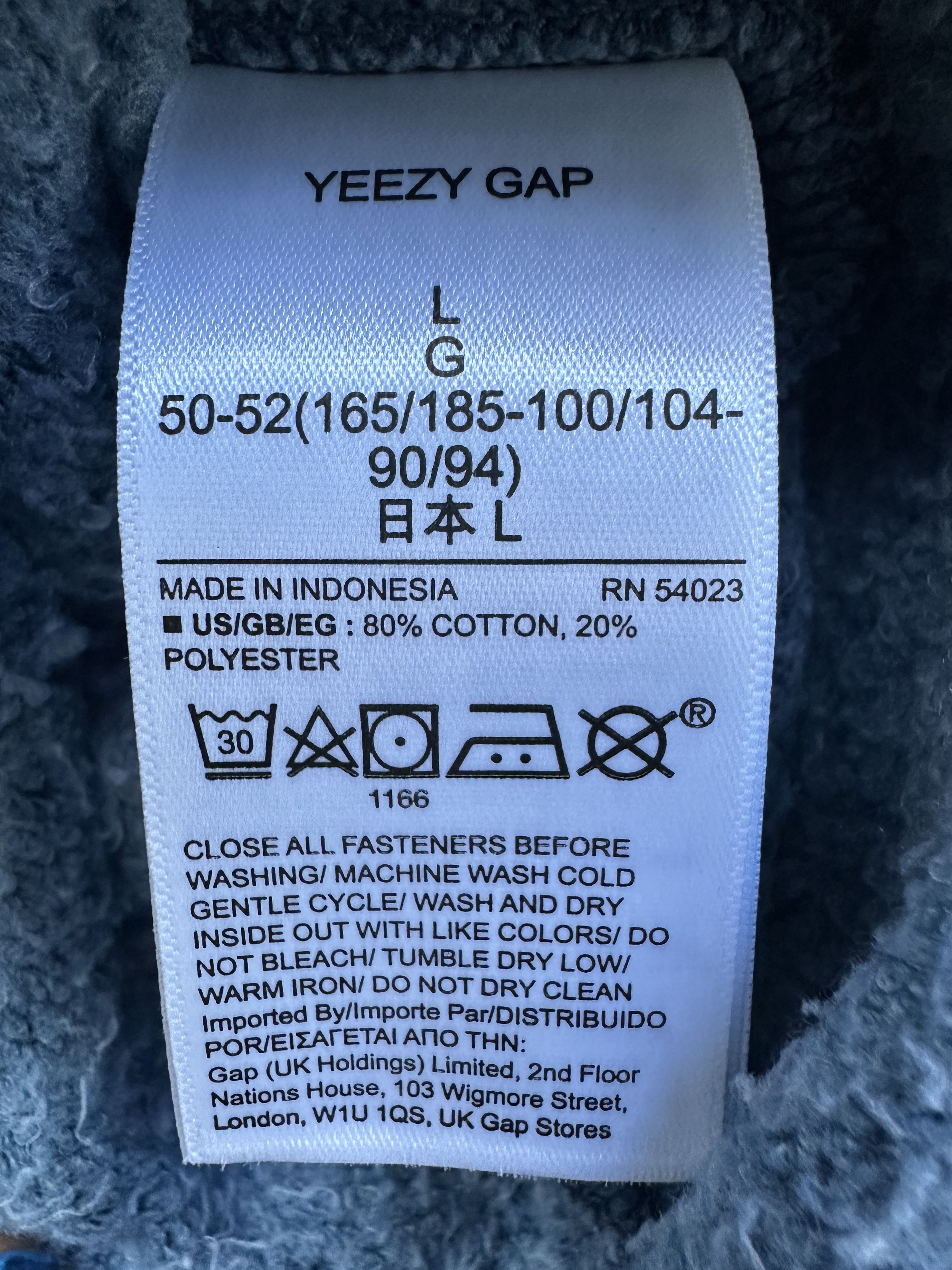 Gap × Kanye West × Yeezy UNRELEASED YEEZY GAP FLEECE YOKE BACK TEE BLUESTONE Size US L / EU 52-54 / 3 - 2 Thumbnail