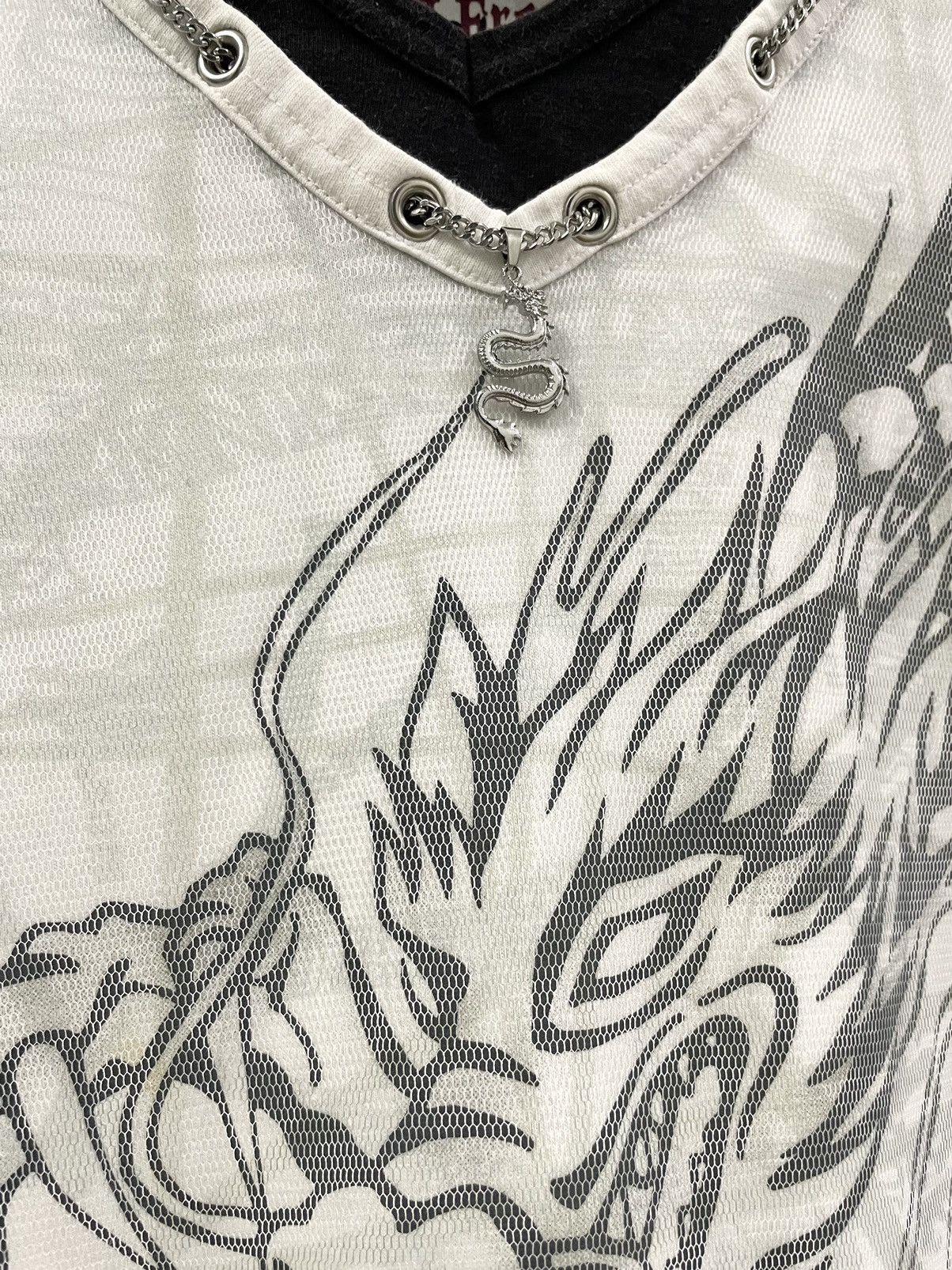 PPFM Vintage D.J.Free Japan Dragon Longsleeves Lace Tshirts Size US S / EU 44-46 / 1 - 6 Thumbnail