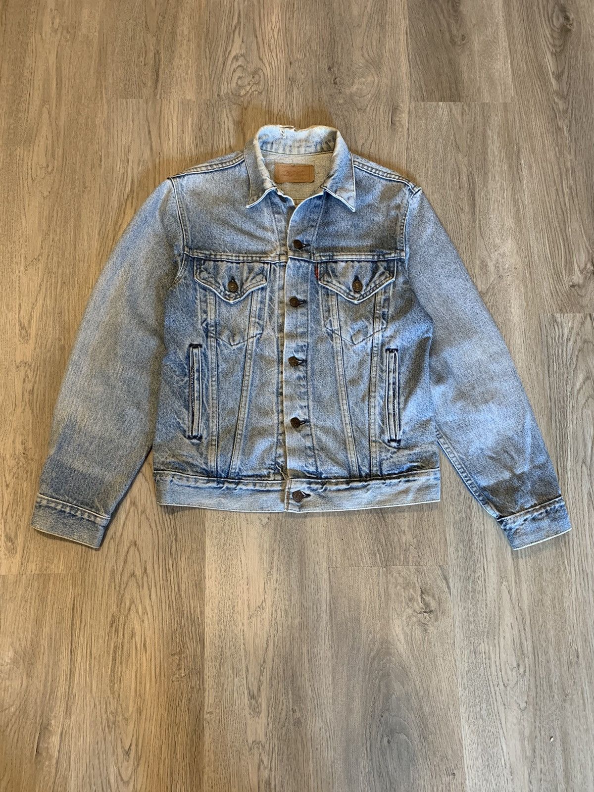 image of Levis x Levis Vintage Clothing Vintage 70’S Levi’S Trucker Jeans Type 3 Jacket in Light Blue Jeans 