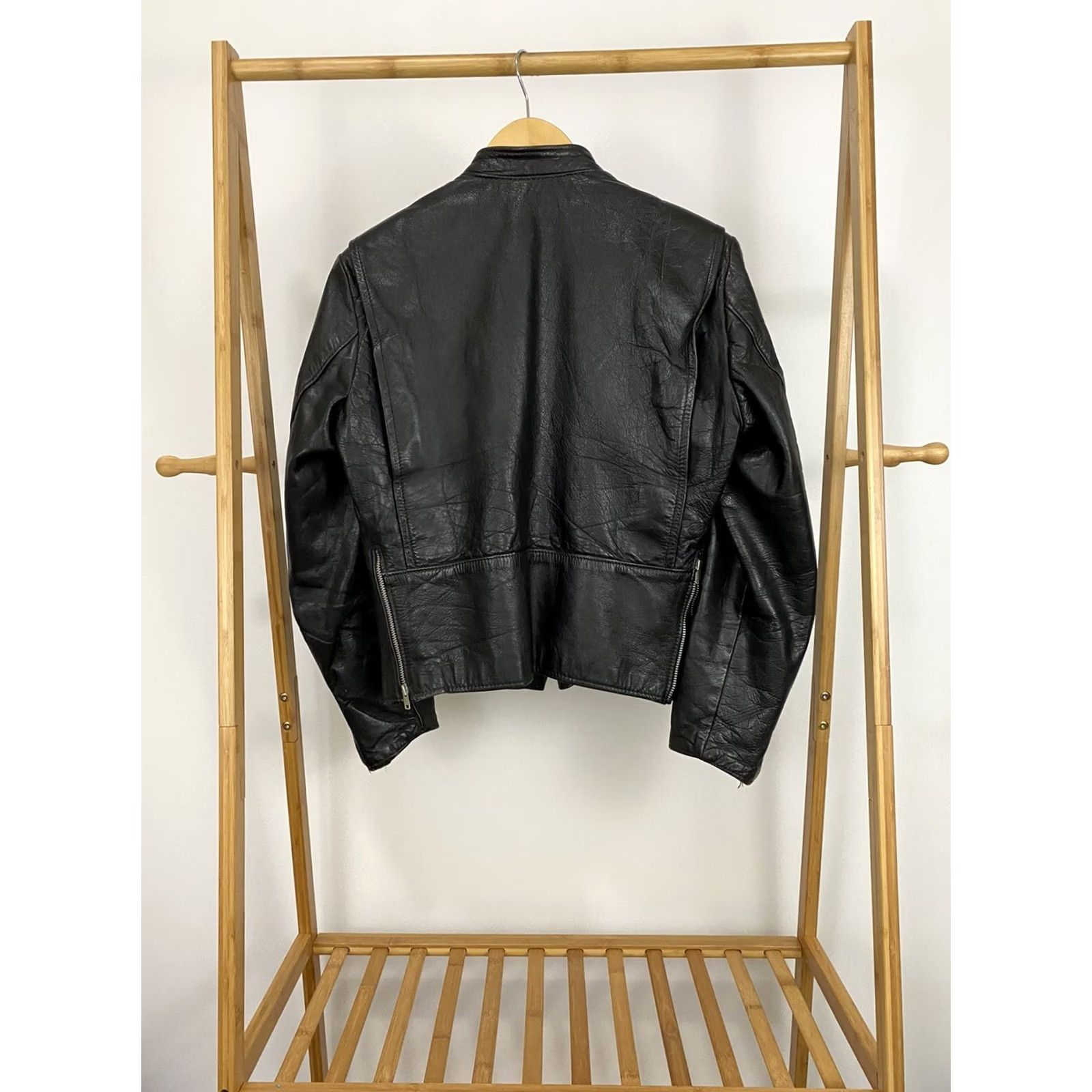 Brooks VTG 60s Brooks Gold Label Leather Motorcycle Jacket Biker Mens S Gold Tag Vintage Leather Jacket Size US S / EU 44-46 / 1 - 2 Thumbnail