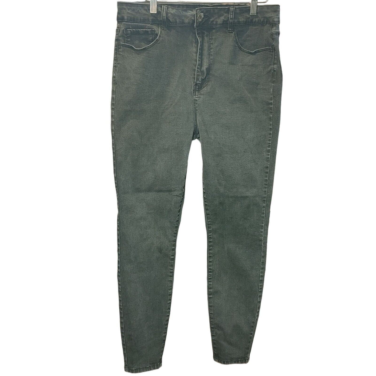 Other Forever 21+ Women's Black Denim Ankle Cropped Skinny Jeans Size 36" / US 14 / IT 50 - 1 Thumbnail