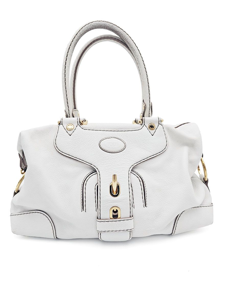 image of Tods Tod’S White Leather Shoulder Handbag, Women's
