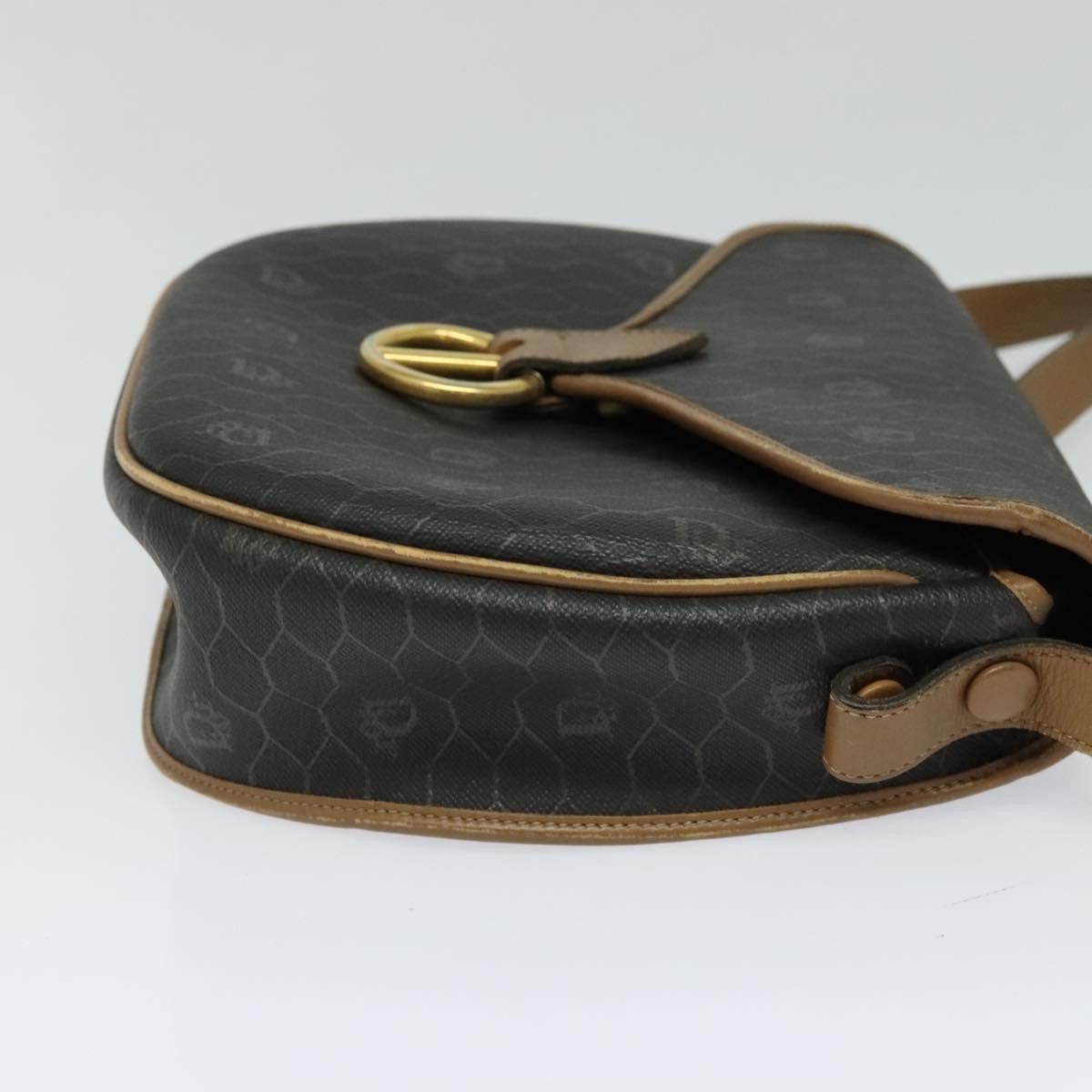 Dior DIOR Honeycomb Canvas Shoulder Bag Pvc Leather Black Brown Size ONE SIZE - 5 Thumbnail