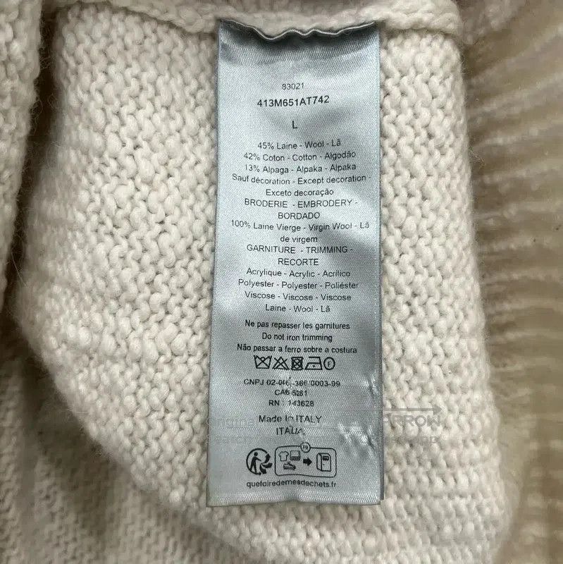 Other Dior Men's White Wool Pullover Sweater . Size US L / EU 52-54 / 3 - 7 Thumbnail
