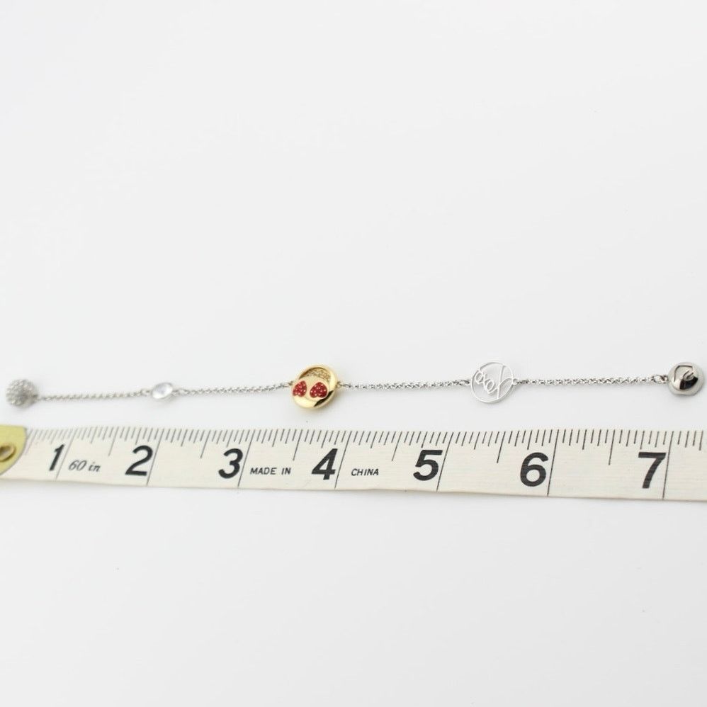 Swarovski Swarovski Heart Eyes Emoji Charm Bracelet Silver Tone Size ONE SIZE - 6 Thumbnail