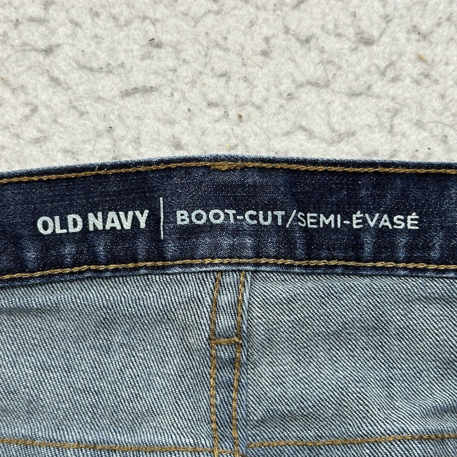 Old Navy Old Navy 40x29 Boot Cut Blue Denim Distressed Ripped Jeans Size 40" / US 18 - 5 Thumbnail