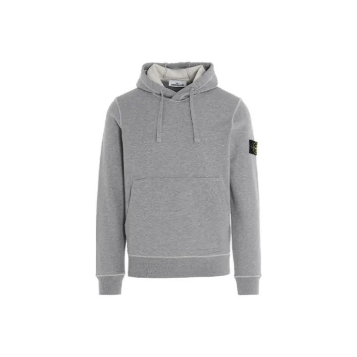 Stone Island Stone Island SS21 Grey Logo Hooded Sweatshirt Size US XL / EU 56 / 4 - 1 Thumbnail