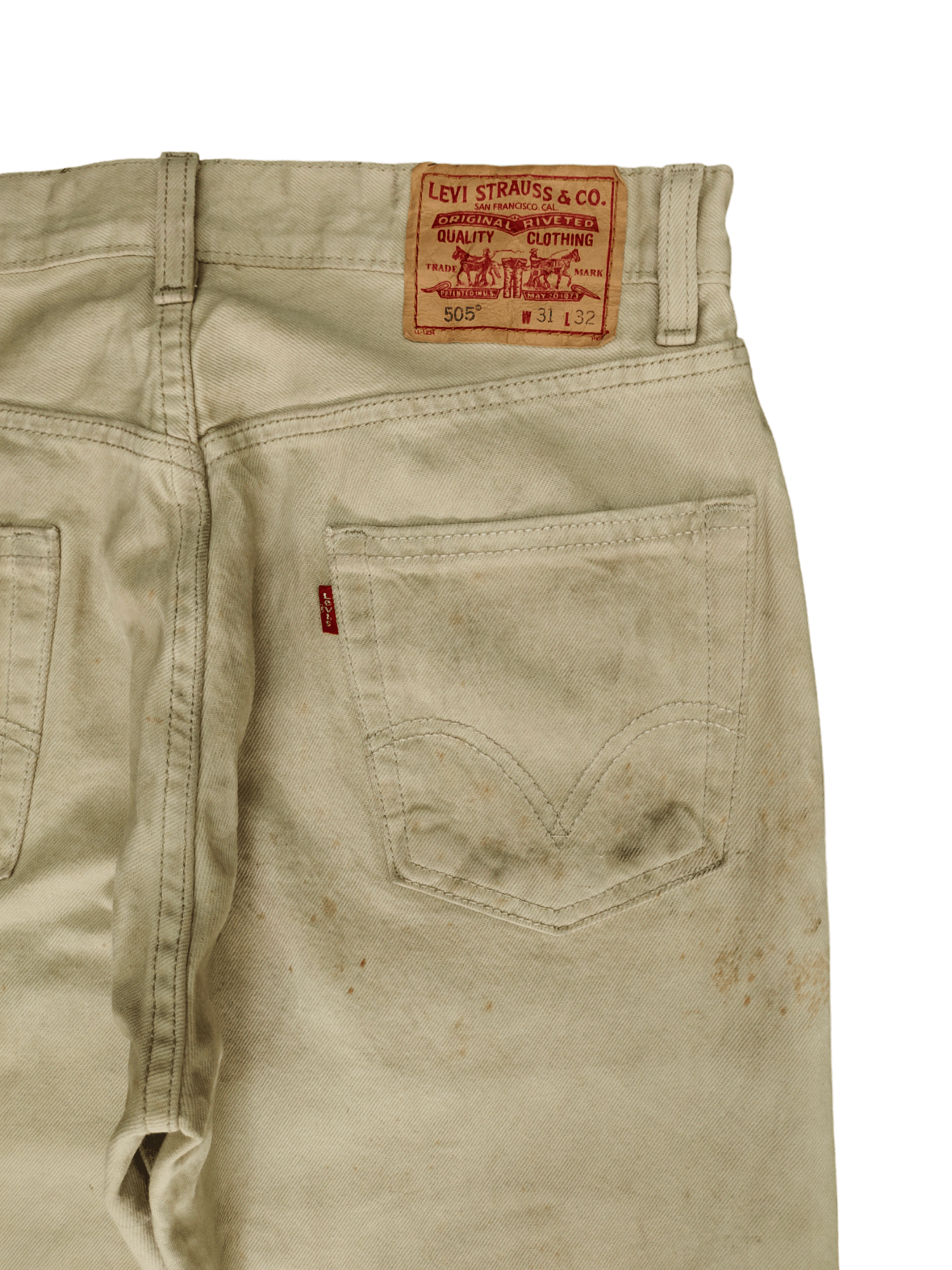 Levi's Size 31x32 Vintage Levis 505 Regular Fit Jeans Dirty Wash Size US 31 - 14 Thumbnail