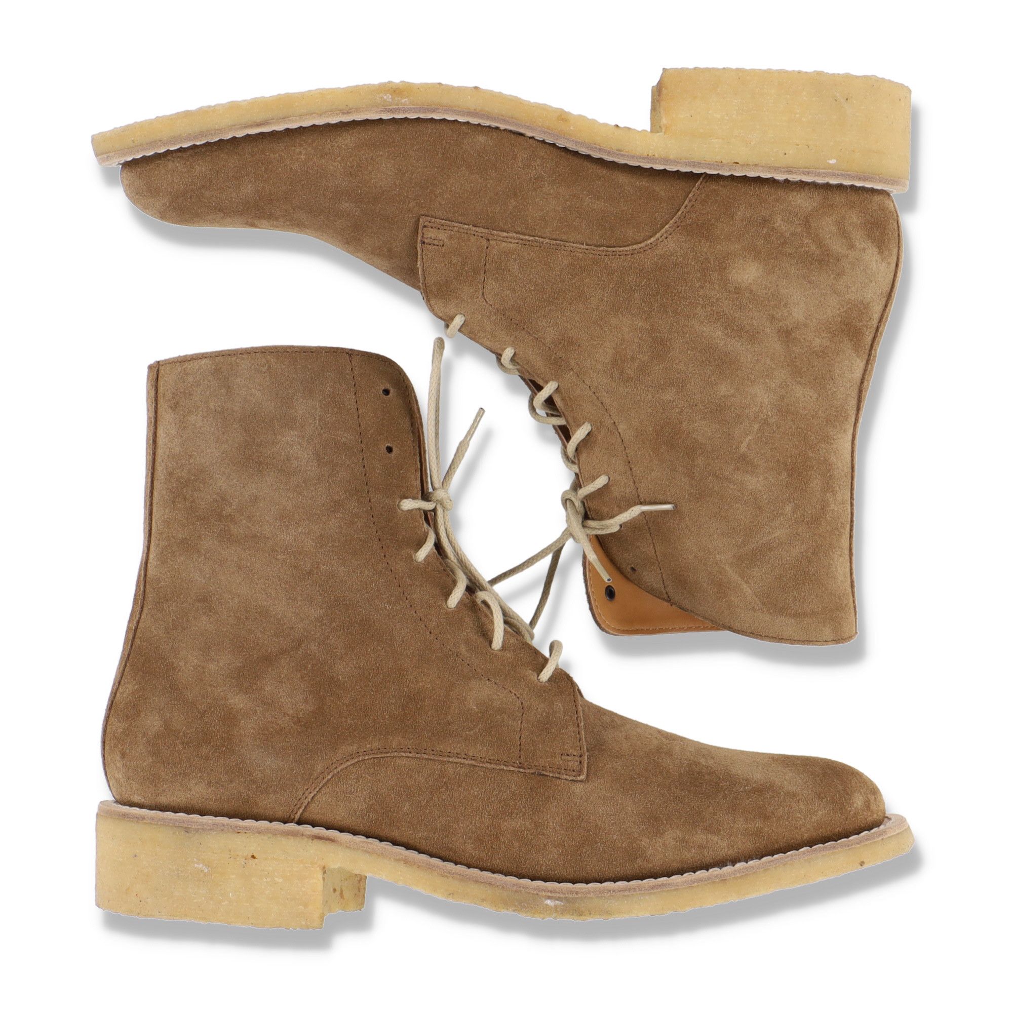 Amiri Brown Suede Combat Boots with Crepe Sole Size US 10 / EU 43 - 3 Thumbnail