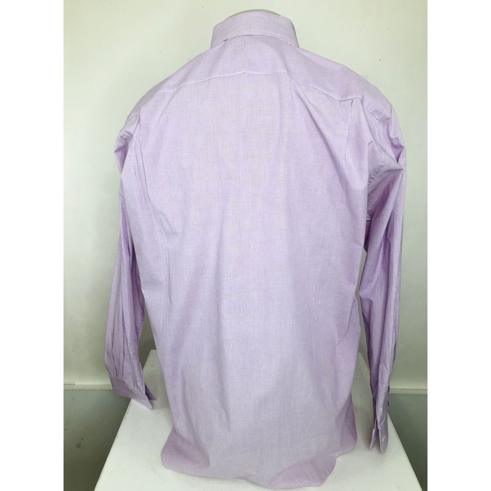 Vintage GITMAN BROS. Mens 16/35 Button-Up Plaid Shirt White / Dark Pink USA Made Long Sleeve - Excellent Size US L / EU 52-54 / 3 - 3 Thumbnail