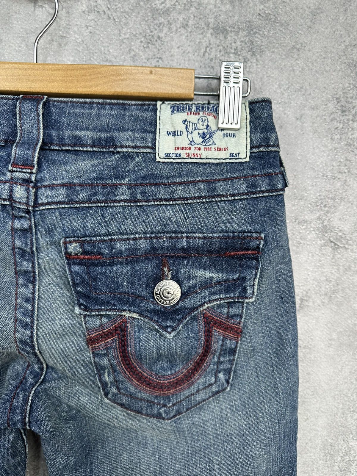 True Religion True Religion Skinny Jeans Wash Stretch Denim Flap Pocket Size 28" / US 6 / IT 42 - 12 Thumbnail