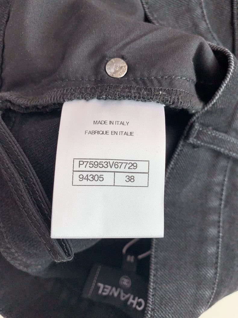 Chanel Chanel 22K black embossed jeans Size 42" / US 20 - 4 Thumbnail