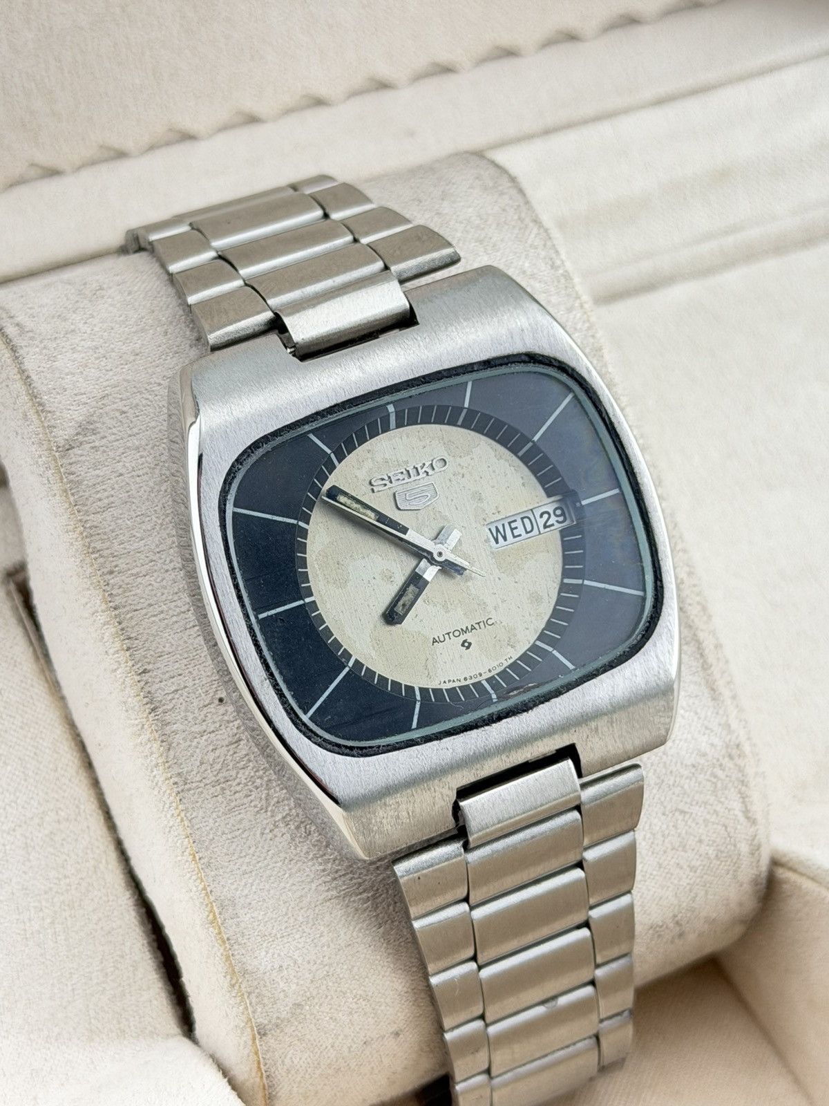 Seiko Seiko 5 automatic watch gray dial vintage mens watch Size 36 - 2 Thumbnail
