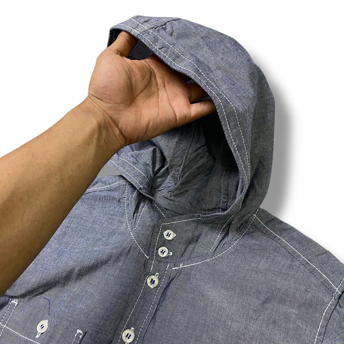 Designer Vintage coen long sleeve hooded button ups shirt Size US M / EU 48-50 / 2 - 3 Thumbnail
