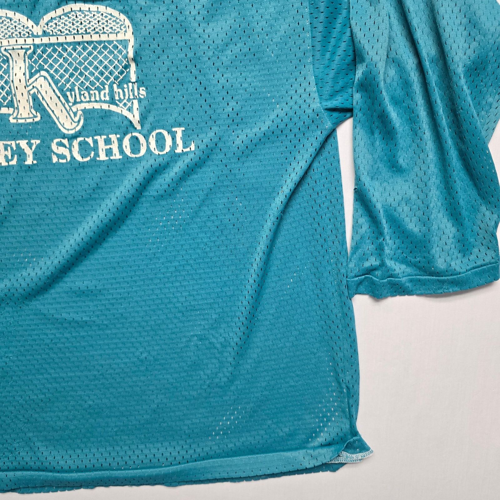 Vintage Vintage Hockey School Jersey Soft 100% Nylon Blue Large Top Size US XL / EU 56 / 4 - 3 Thumbnail