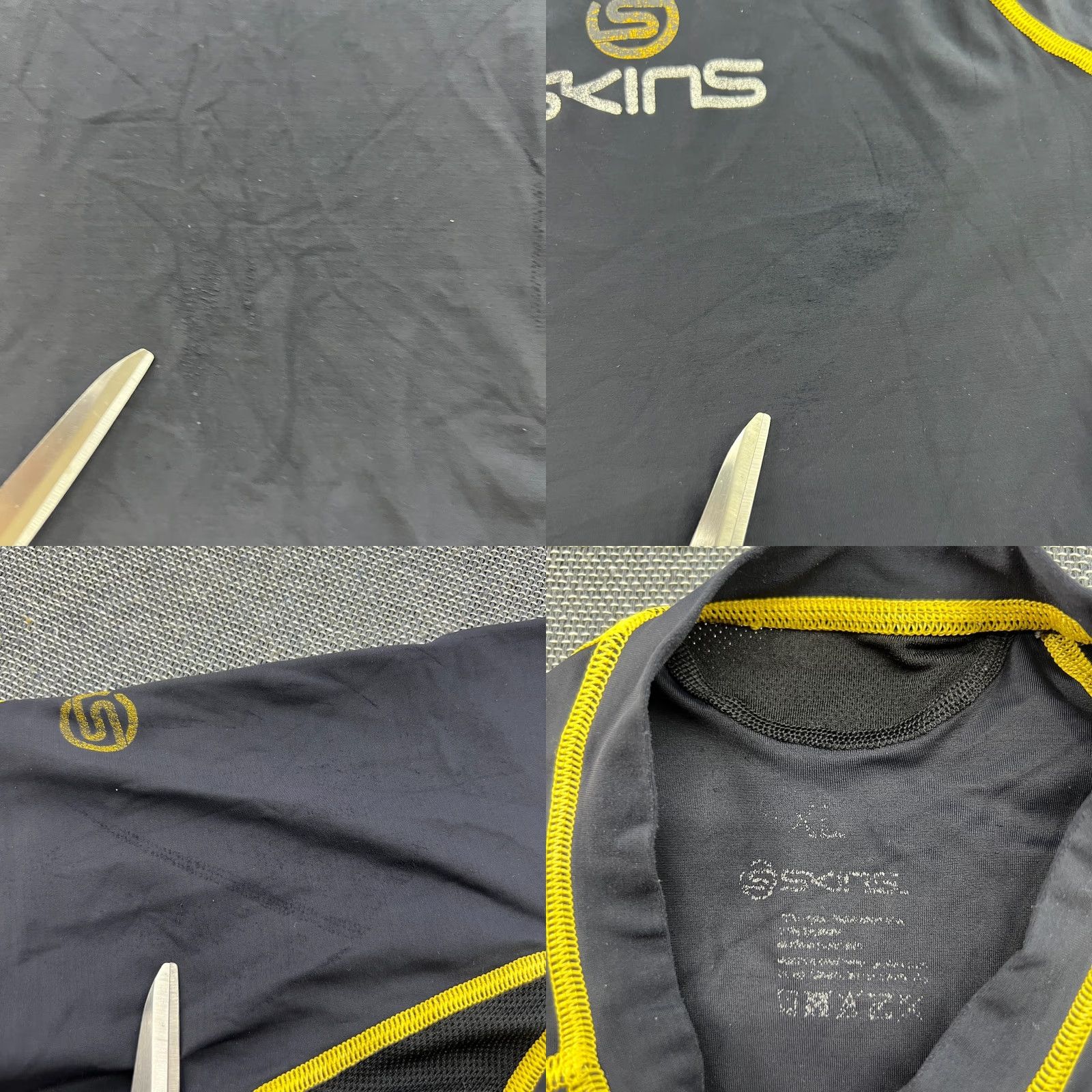 Vintage Skins A200 Compression Shirt Mens XL Black Training Performance Stretch Shirt T-Shirt Sport Athletic Jersey Short Sleeve Quick Dry Size US XL / EU 56 / 4 - 8 Thumbnail