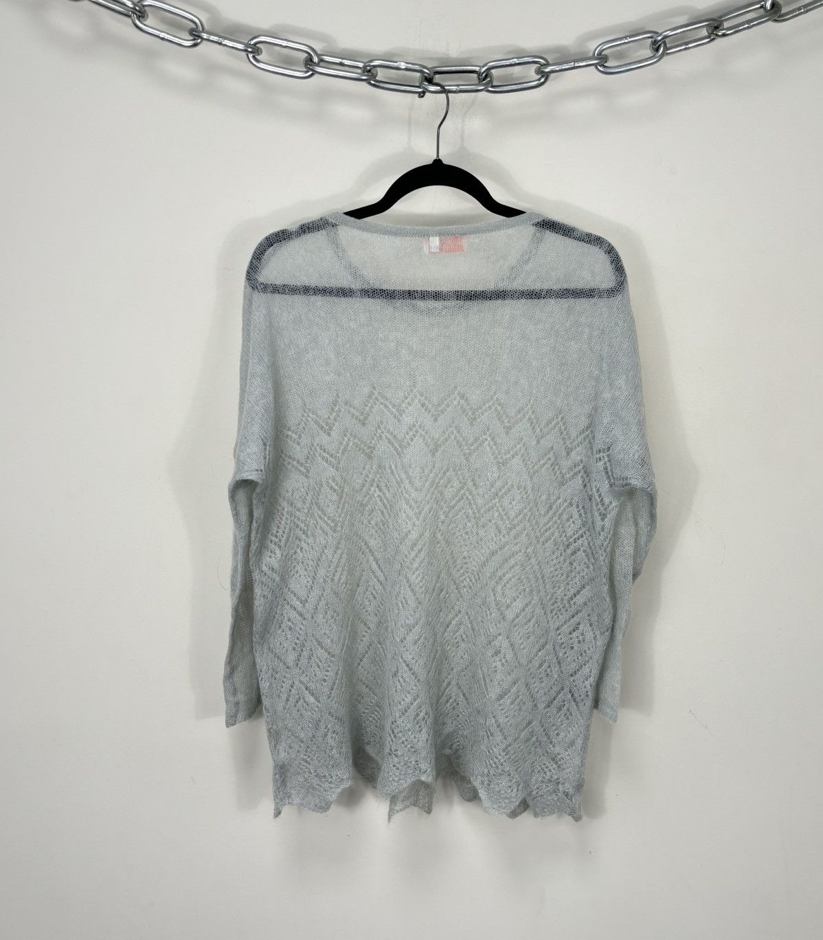 Byblos Vintage Byblos Women’s Open-Knit Italian Mohair Sweater Size XL / US 12-14 / IT 48-50 - 15 Thumbnail