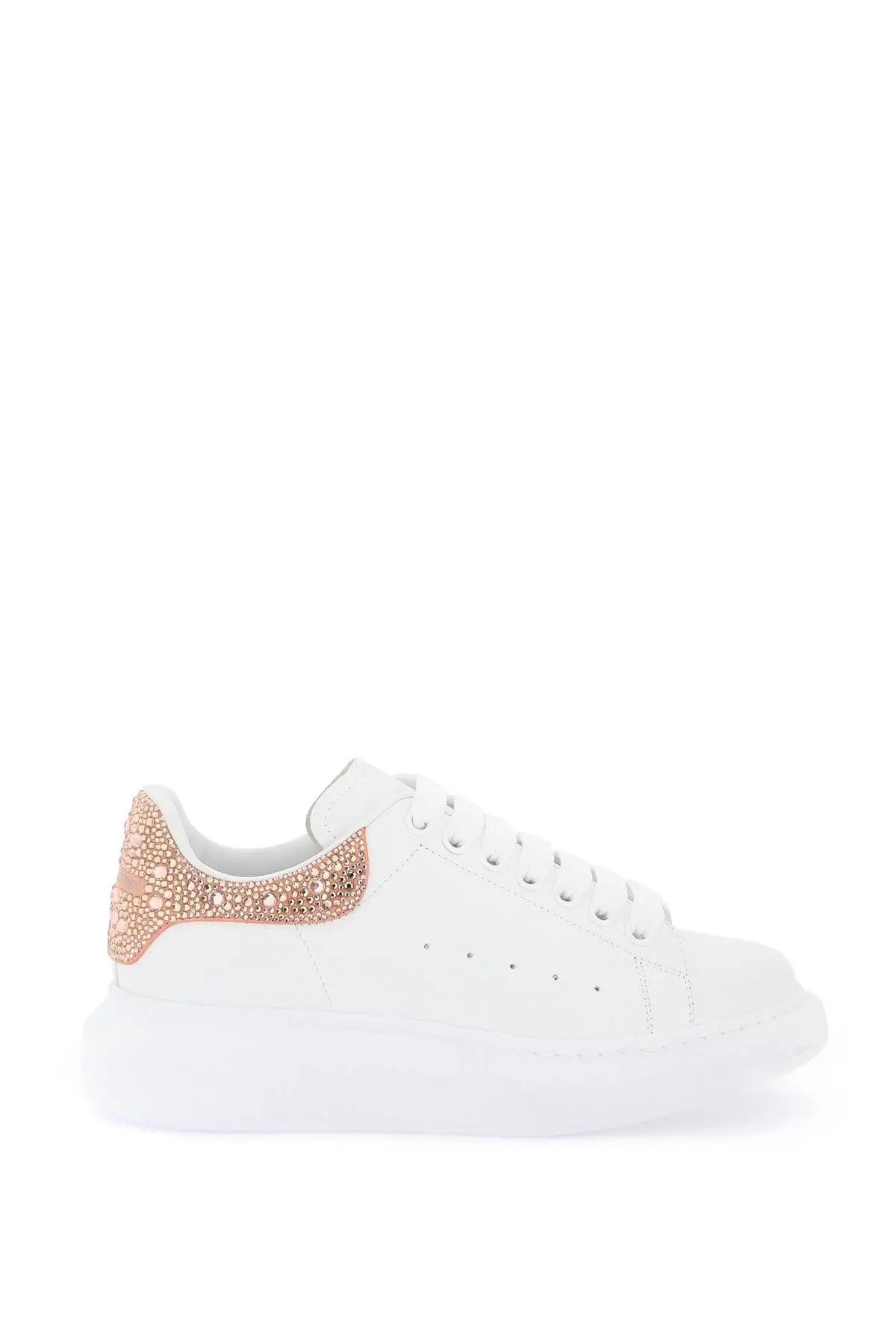 image of Alexander Mcqueen O1S22I1N0324 Oversized Sneakers In White Pink, Women's (Size 9)