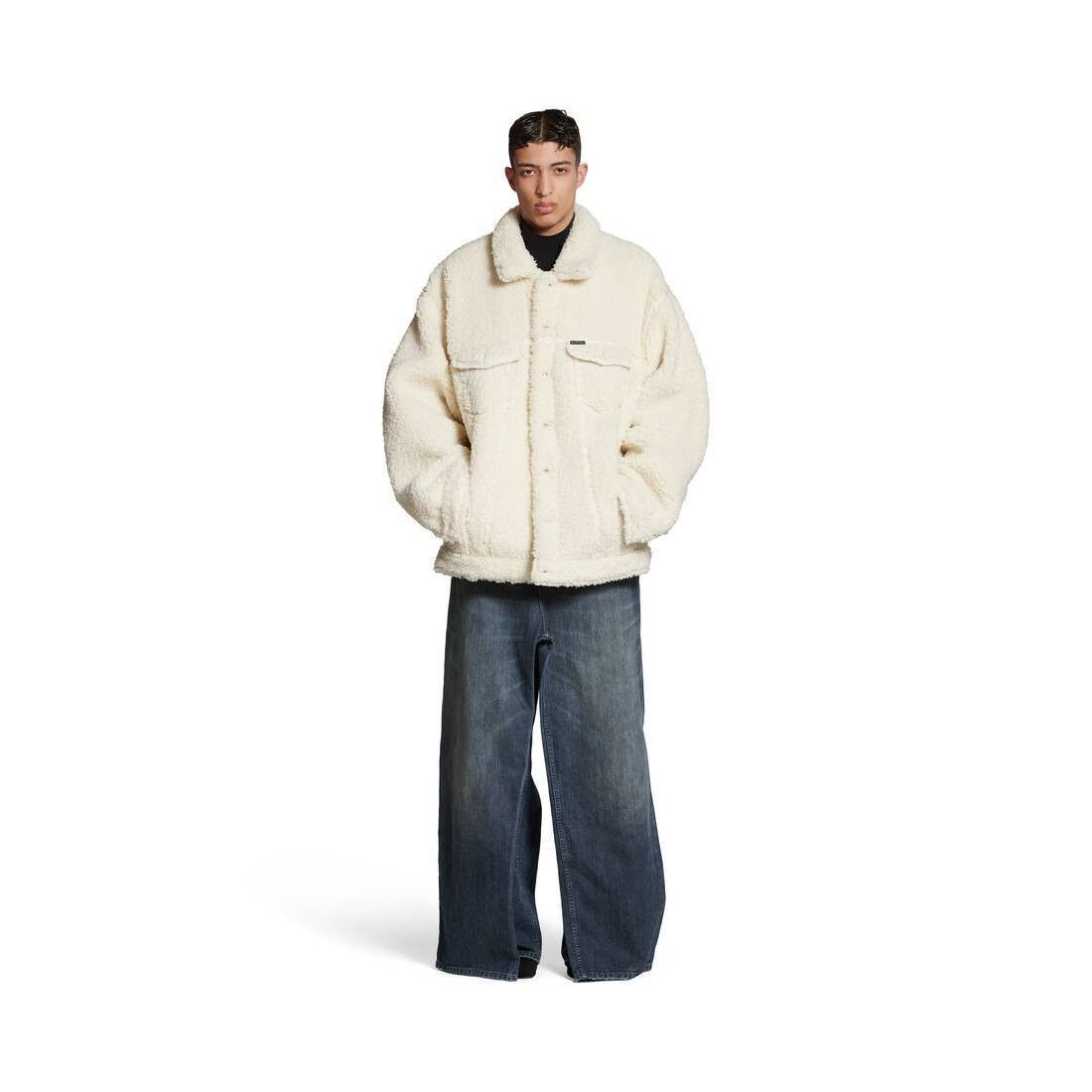 Balenciaga o1tr1nto1025 Oversized Jacket in Ivory Size US XXL / EU 58 / 5 - 6 Thumbnail