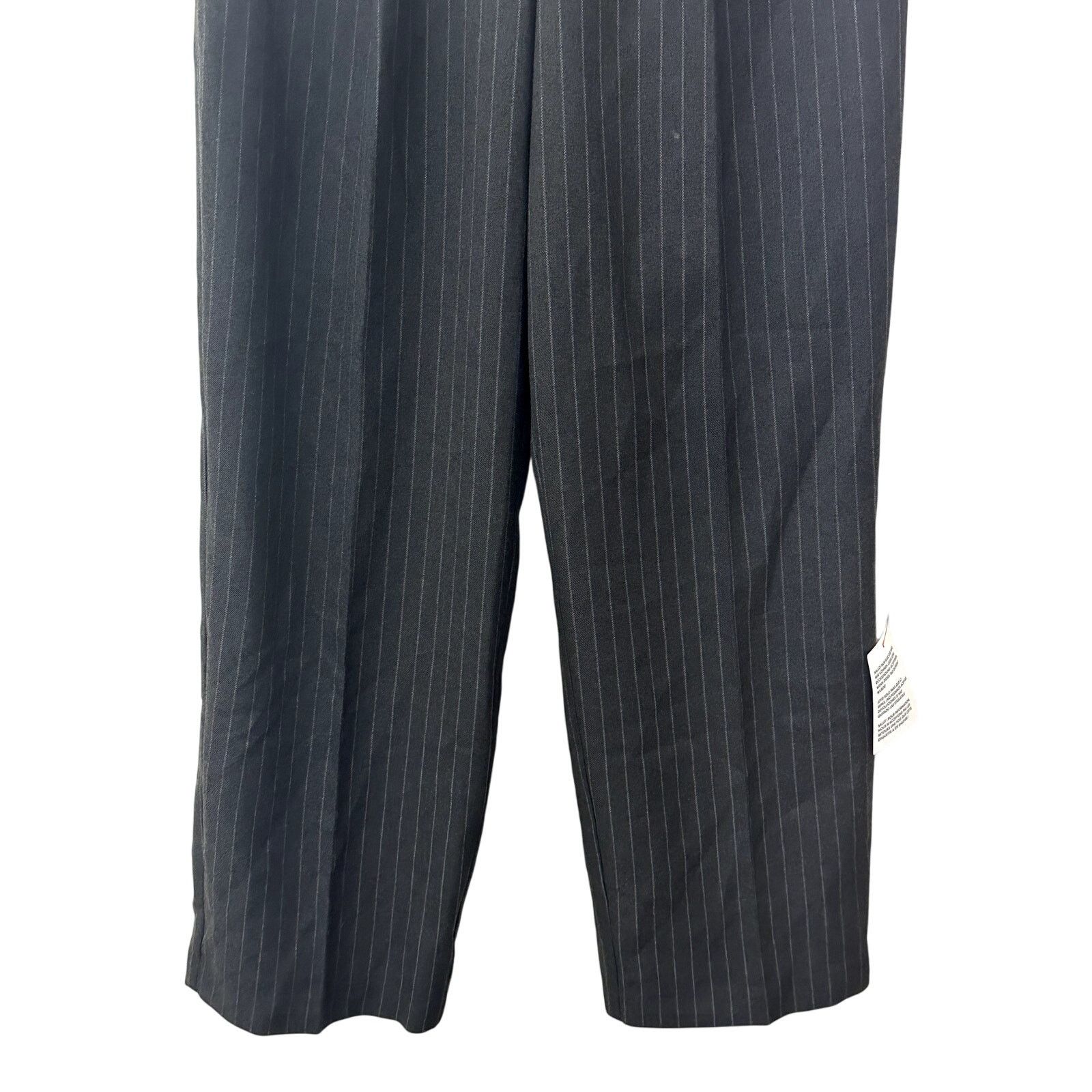 Topshop Topshop Trousers Pinstriped Button Fly Pleated Gray W 4 NWT Size 27" / US 4 / IT 40 - 3 Thumbnail