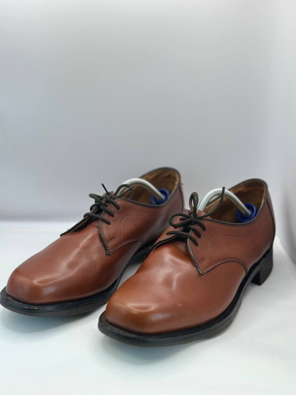 Loake Loake Bros Brown Derby Shoes Made in England Leather Sole Size US 7 / EU 40 - 1 Thumbnail