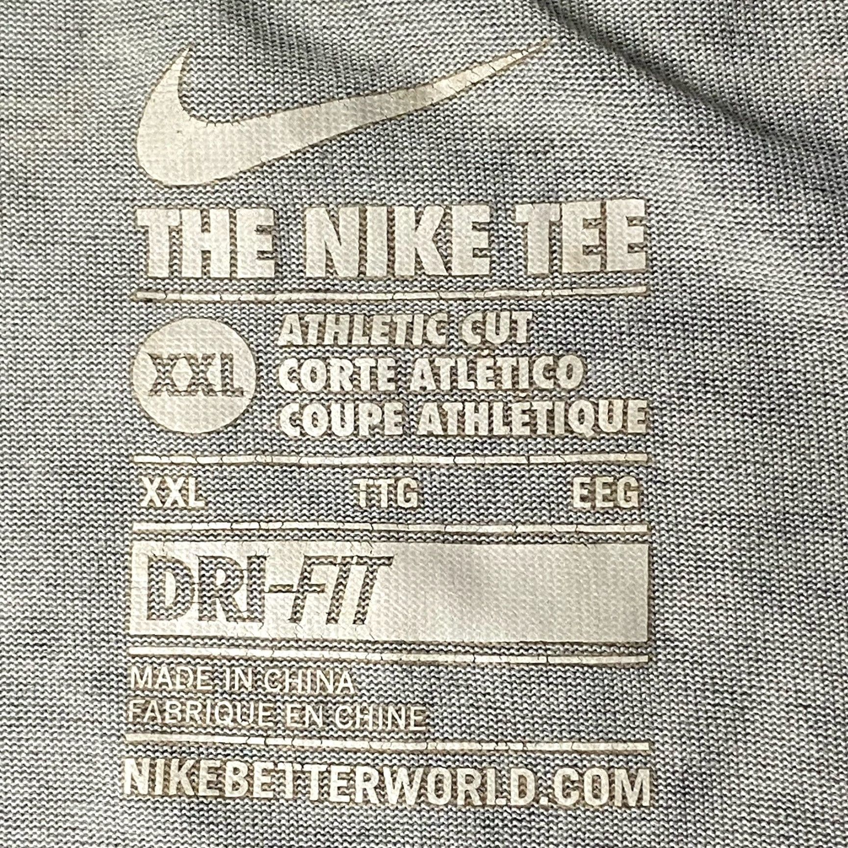 Nike VINTAGE Nike Elite Dri-Fit T-Shirt Tee Men’s Gray Orange Short Sleeve XXL TTG EEG Size US XXL / EU 58 / 5 - 3 Thumbnail