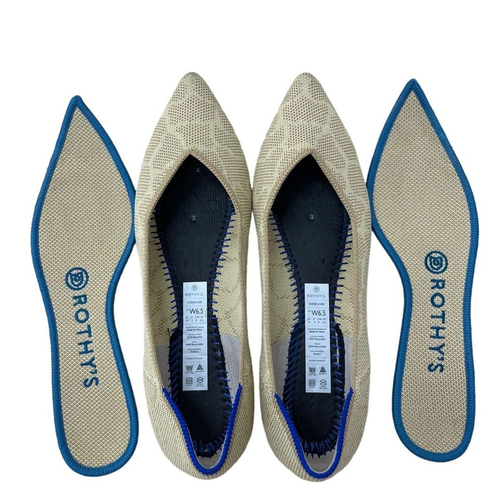 Other Rothy’s Sahara Gold point toe flats size 6.5 giraffe print Size US 6.5 / IT 36.5 - 5 Thumbnail