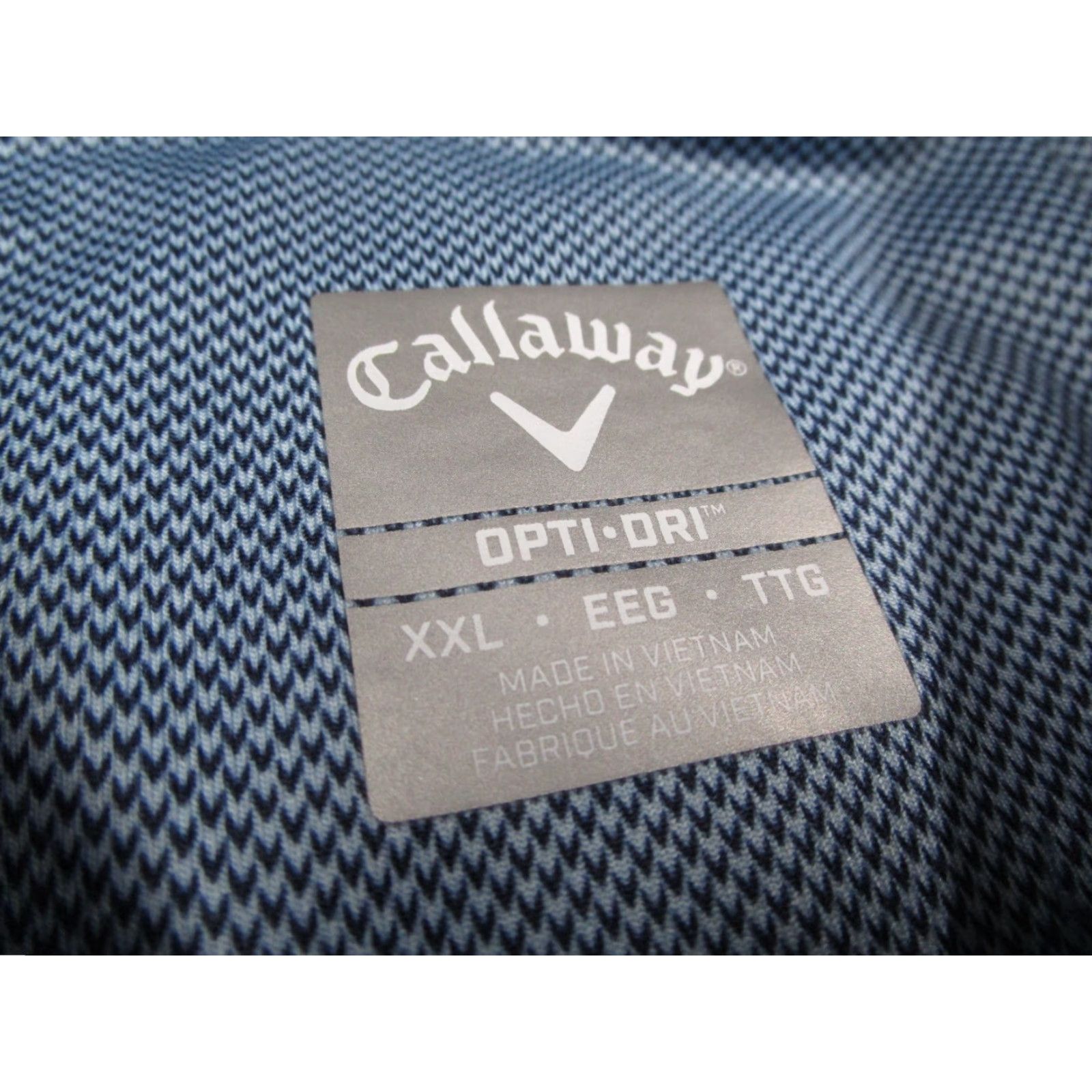 Callaway Callaway Polo Shirt Mens 2XL Blue Opti Dri Short Sleeve Golf Performance Polo Shirt Size US XXL / EU 58 / 5 - 3 Thumbnail