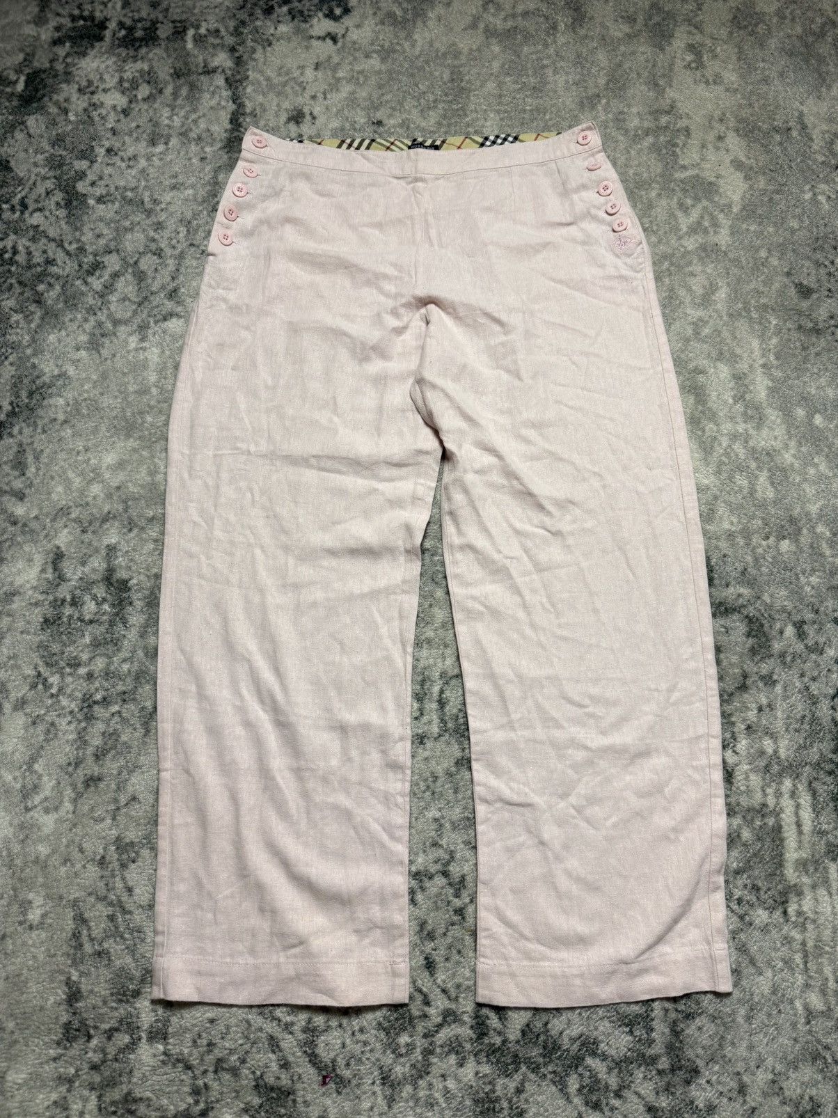 Burberry Wide leg trousers Burberry middle waist pink Size 34" / US 12 / IT 48 - 1 Thumbnail