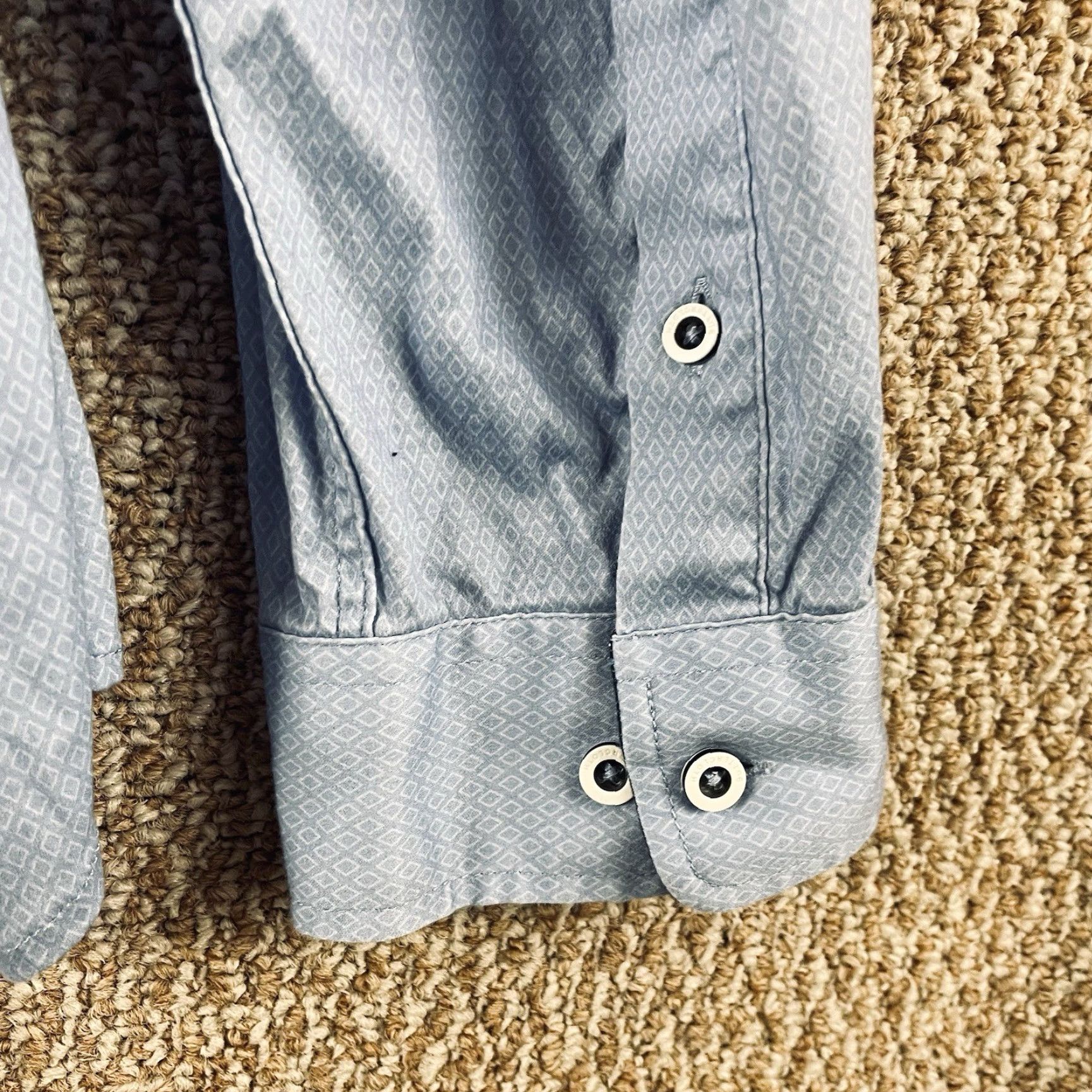 Buttero Butter Cloth Shirt Mens 3XL Blue Button Up Long Sleeve Cotton Button-Down Collared Regular Big & Tall Mens Shirt Size US XXL / EU 58 / 5 - 4 Thumbnail