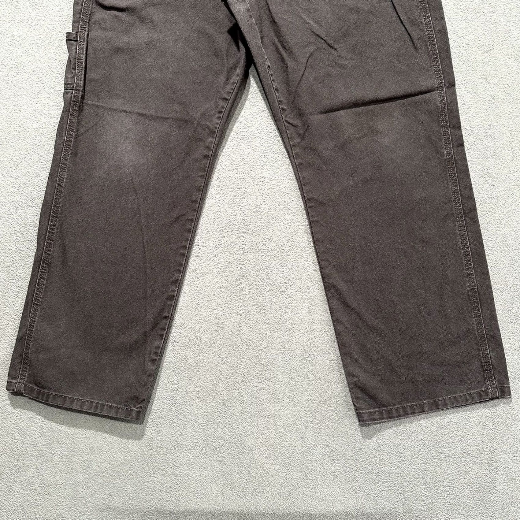 Vintage RedHead Pants Mens 38x30 Brown Canvas Carpenter Workwear Casual Zip Flat Front Regular Fit 612RHF19-7533P READ Size US 38 / EU 54 - 5 Thumbnail