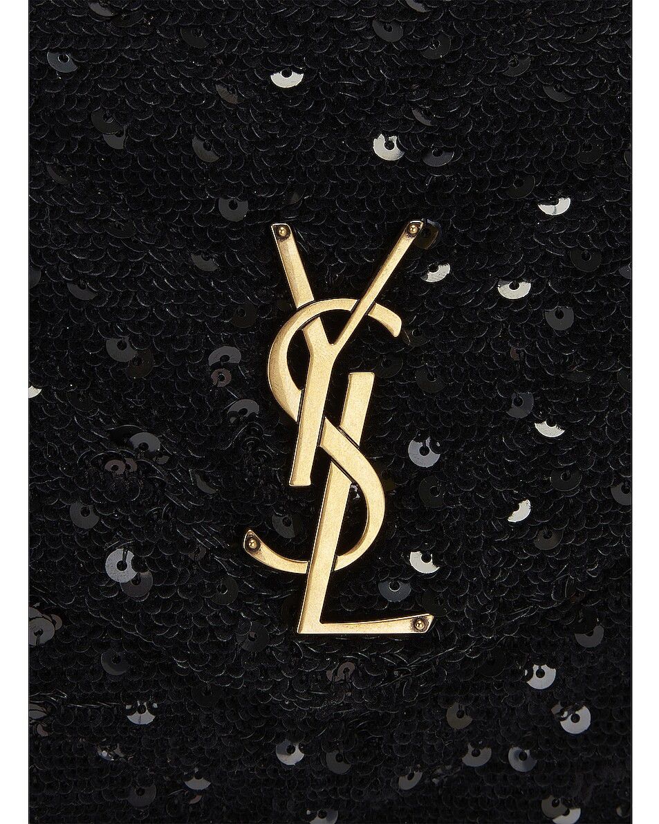 Saint Laurent Paris o1b1hav110724 Size: OS / Small Loulou Sequins Chain Bag Nero Size ONE SIZE - 8 Thumbnail